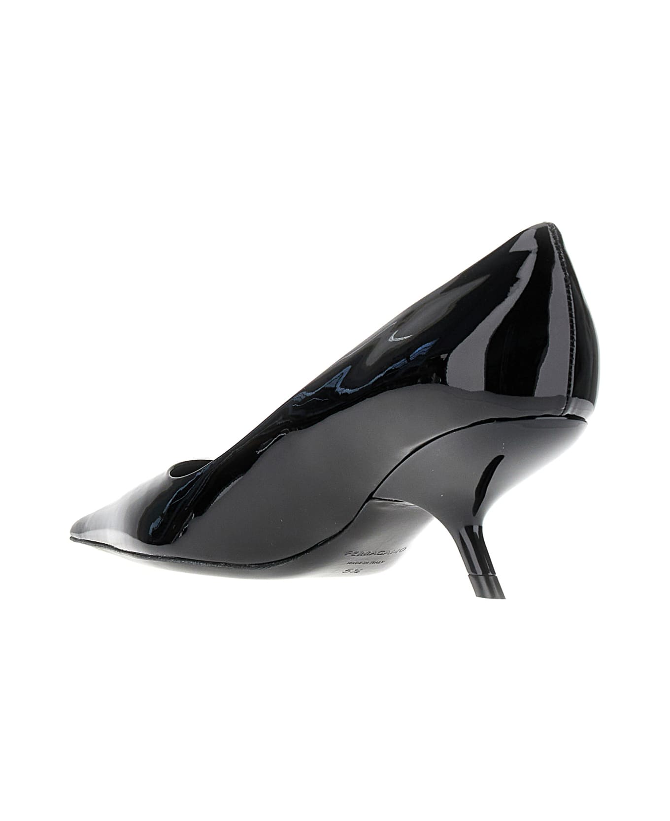 Ferragamo Black Leather Eva Pumps - 003