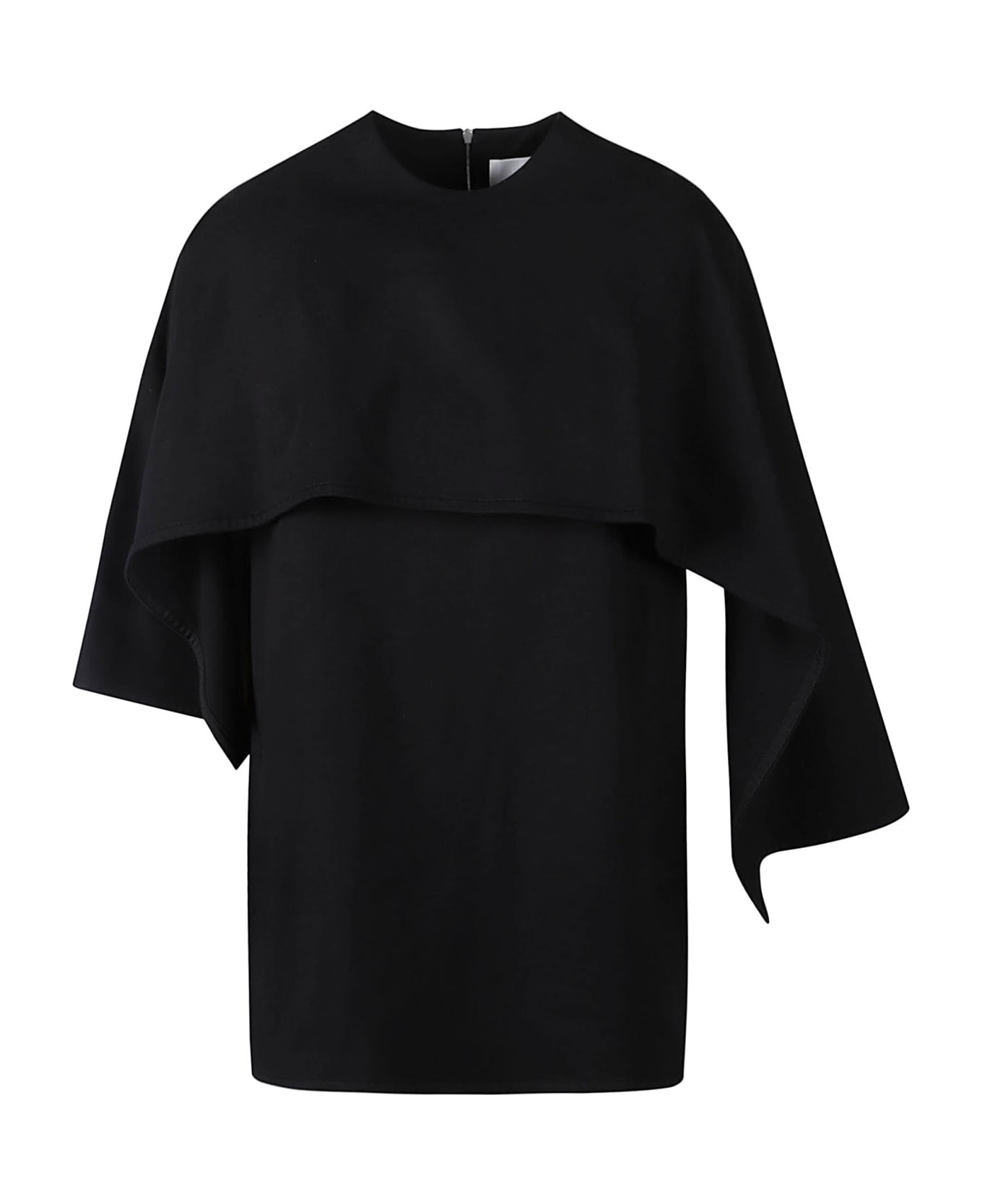 Jil Sander Round Neck Double-layered Detail T-shirt - Black Tシャツ