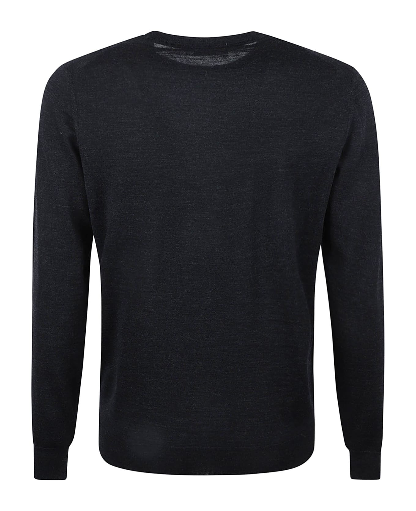 Drumohr Lightweight Ribbed Plain Sweater - Grey ニットウェア