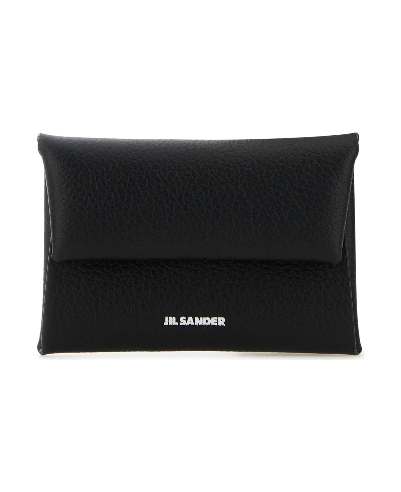 Jil Sander Black Leather Coin Purse - BLACK