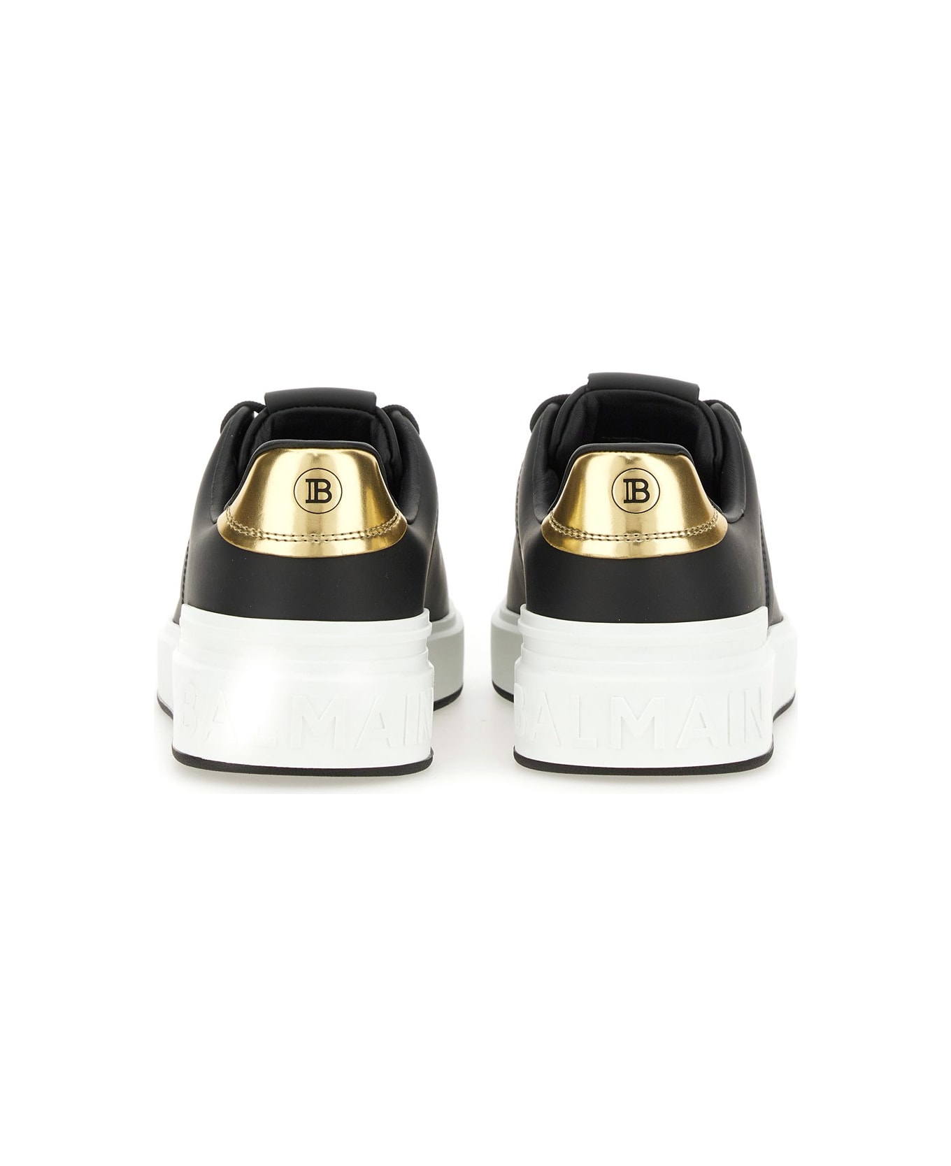 Balmain B-court Sneaker - Black/Gold