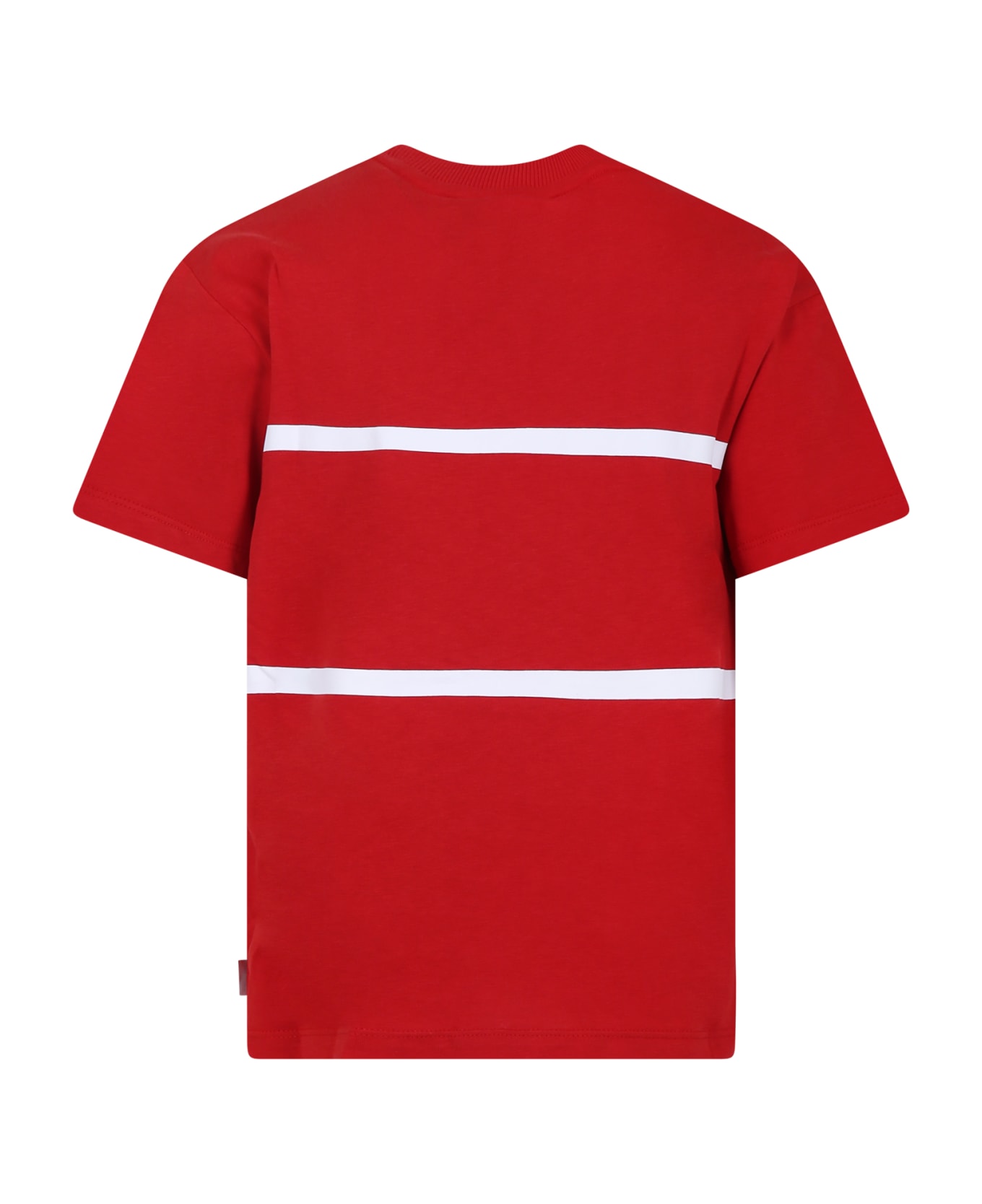 GCDS Mini Red T-shirt For Kids With Logo - Red