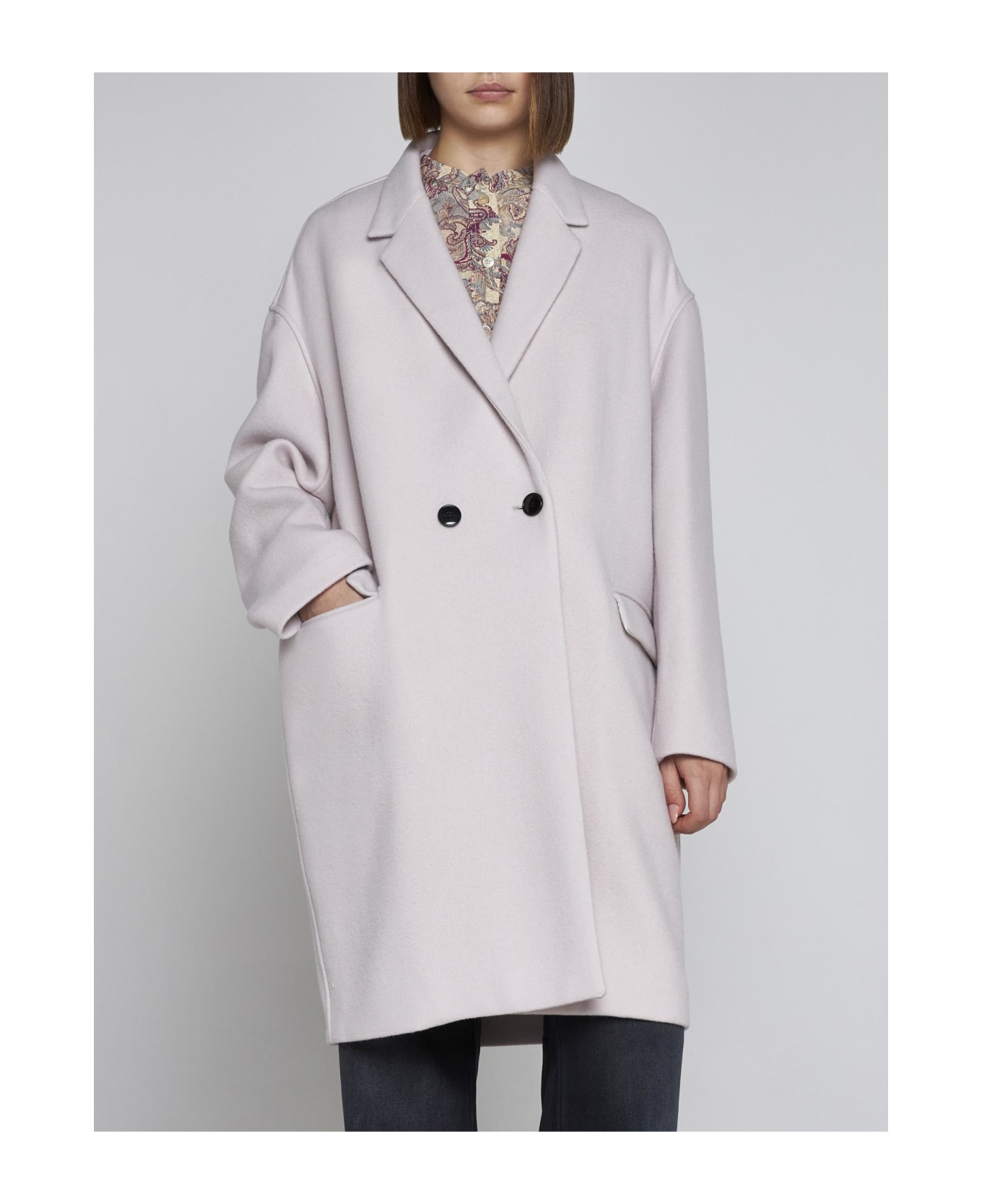 Isabel Marant Efegozi Wool-blend Coat - White