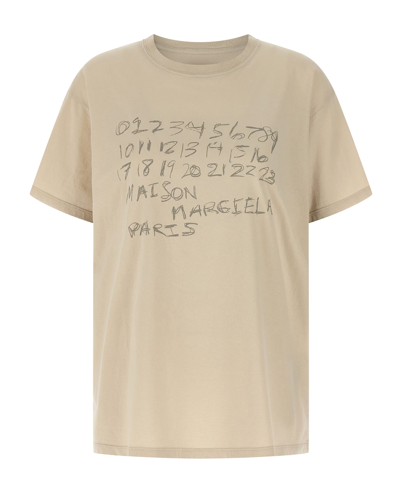 Maison Margiela 'numeric' T-shirt - Beige