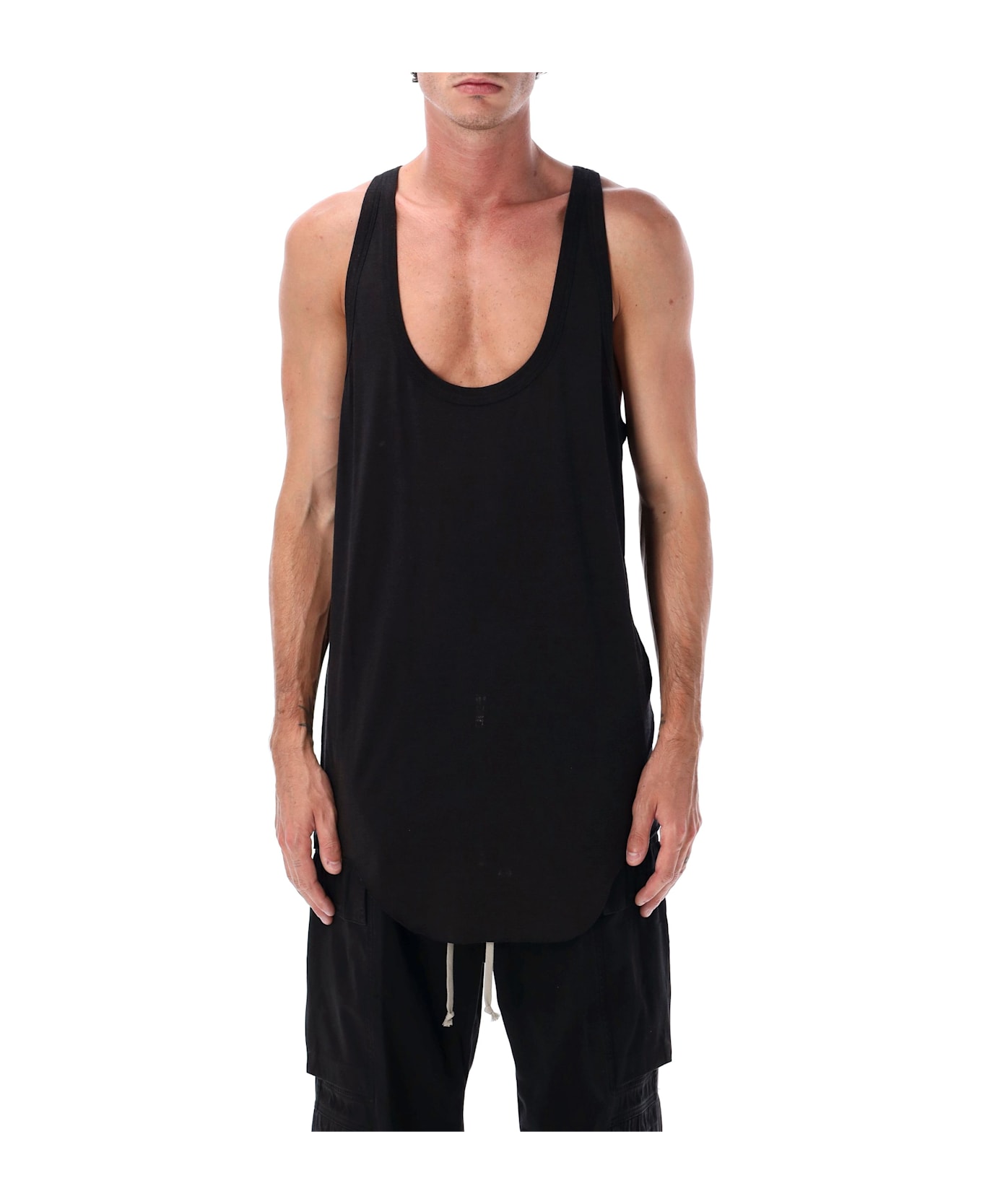 Rick Owens Pony Tank Wool And Silk - BLACK