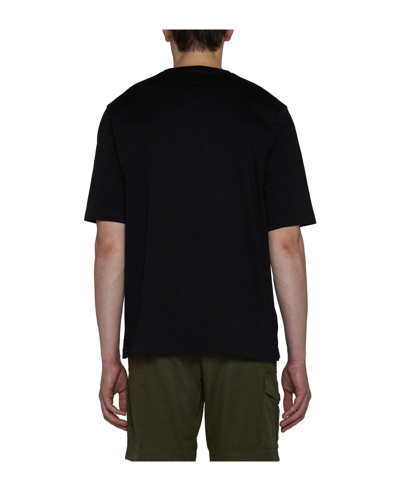 Dsquared2 Crewneck T-shirt With Canadian Village Print - Black
