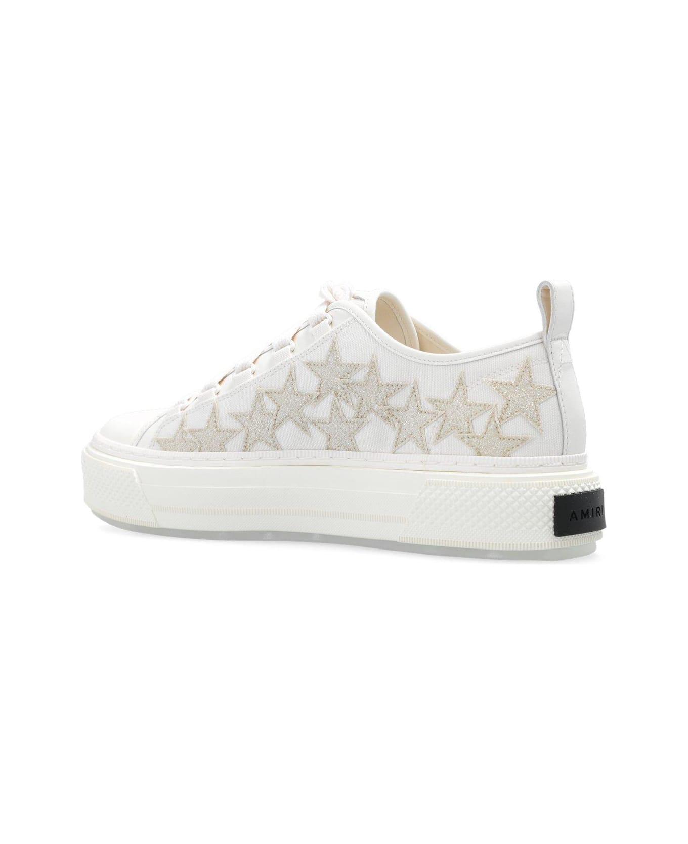 Star Glittered Lace-up Sneakers