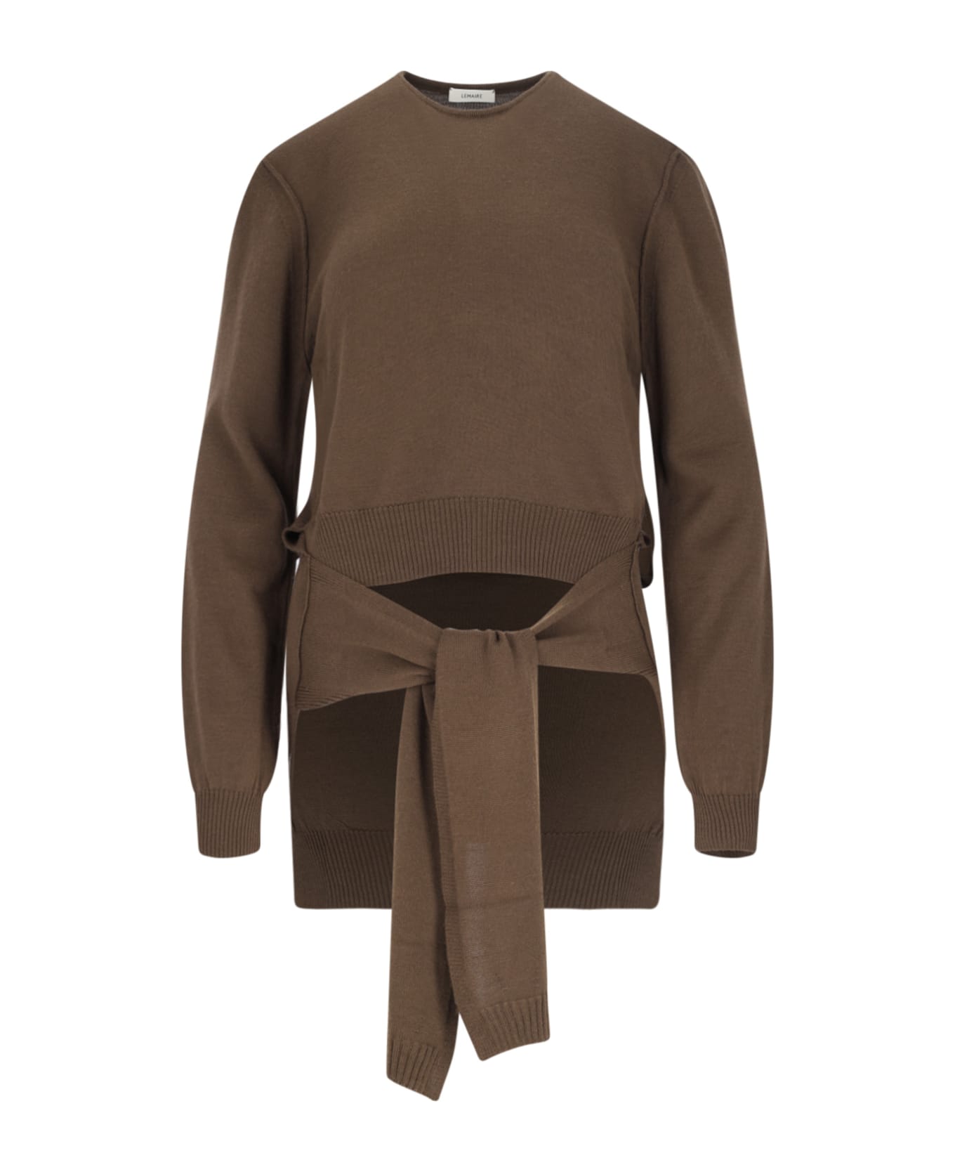 Lemaire Trompe-l' Il Panel Sweater - Brown