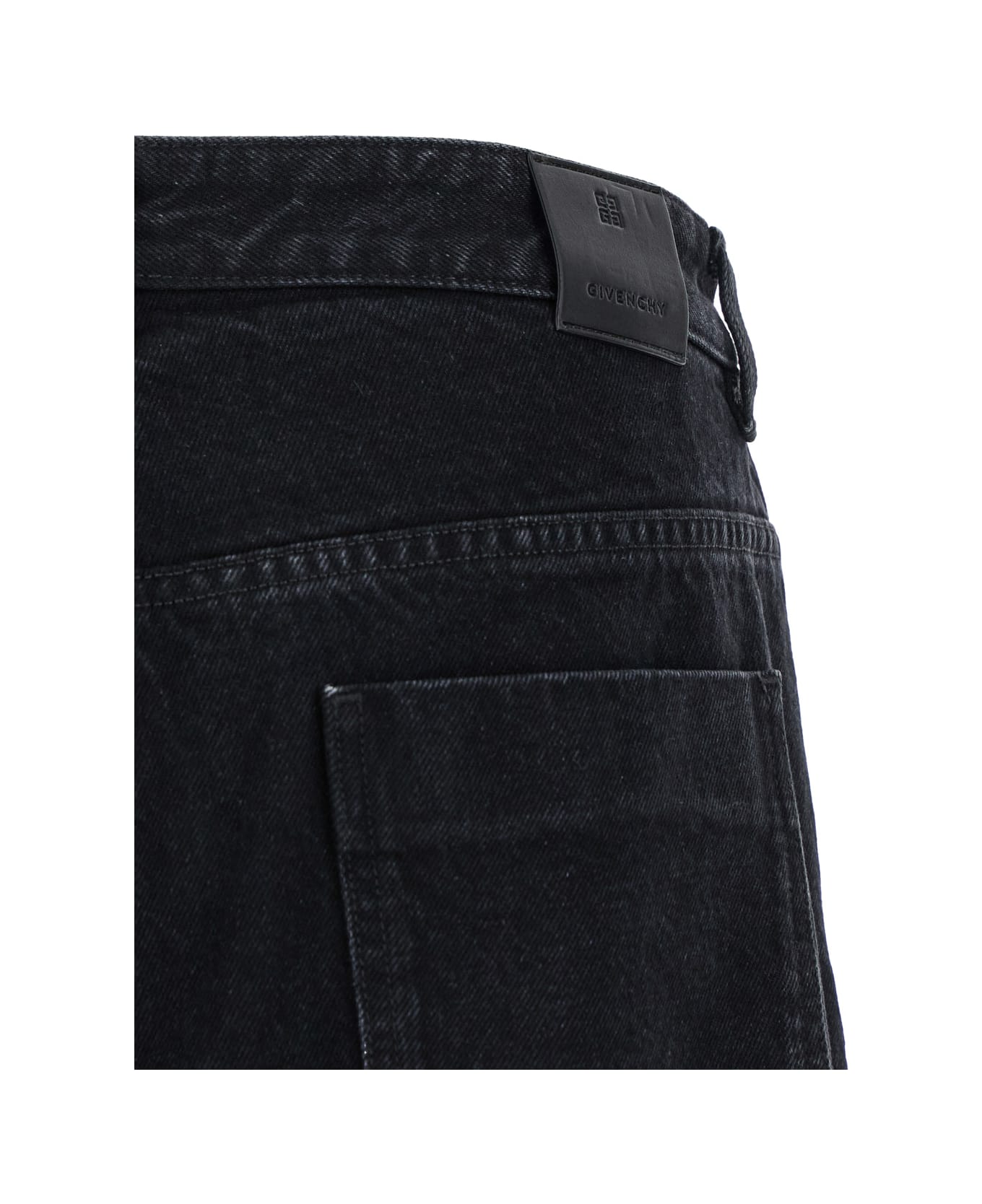 Givenchy Black Straight Five Pocket Jeans In Denim Man - Black