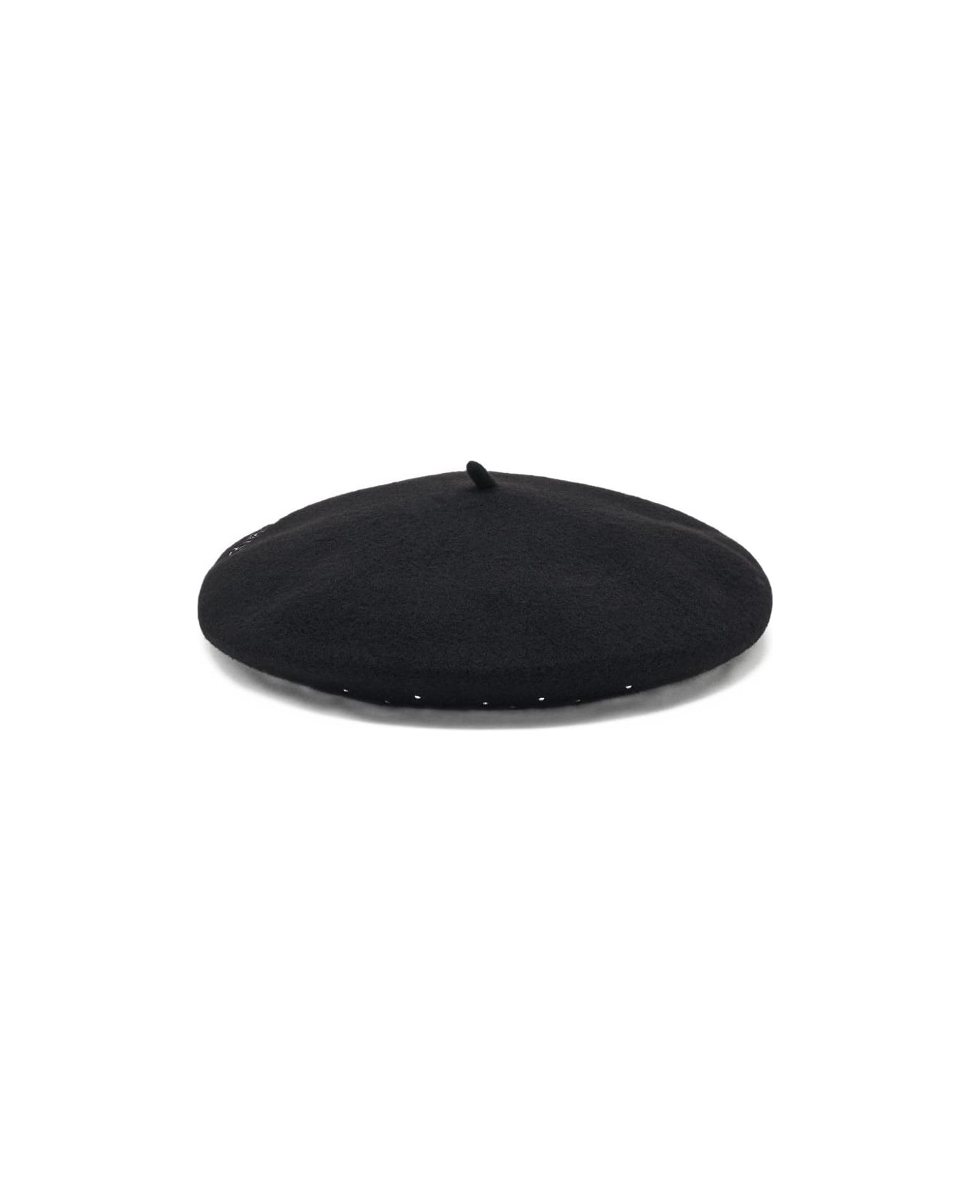 Emporio Armani Wool Basque Hat - Black