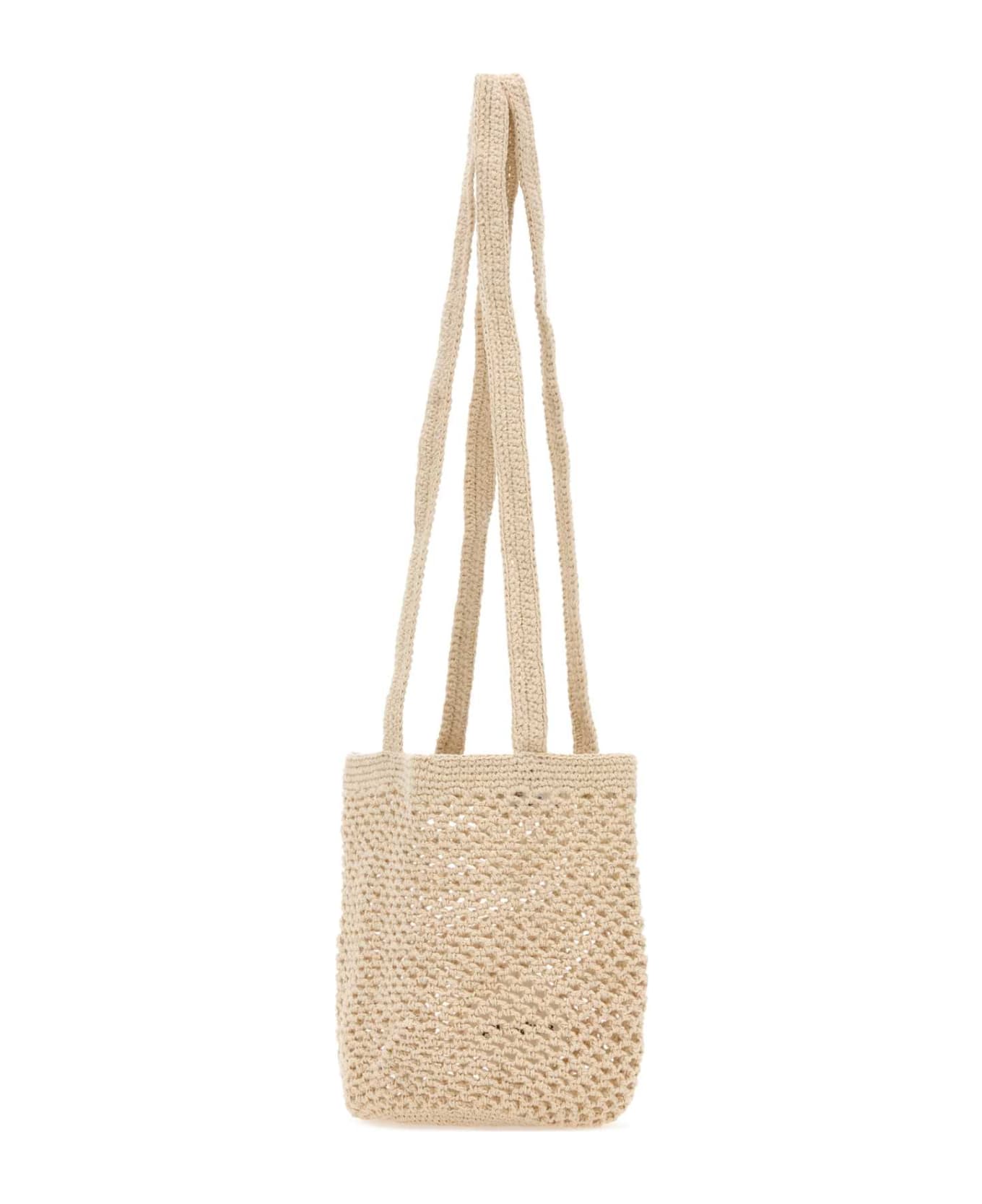Gimaguas Sand Crochet Fisherman Shoulder Bag - BEIGE