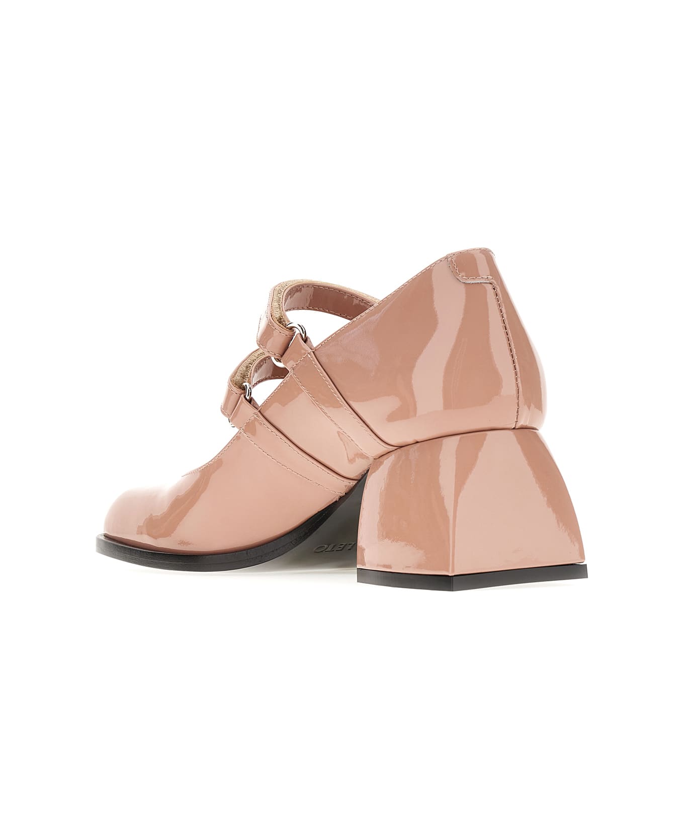 Nodaleto Antiqued Pink Leather Bulla Bacara Pumps - BLUSH PATENT