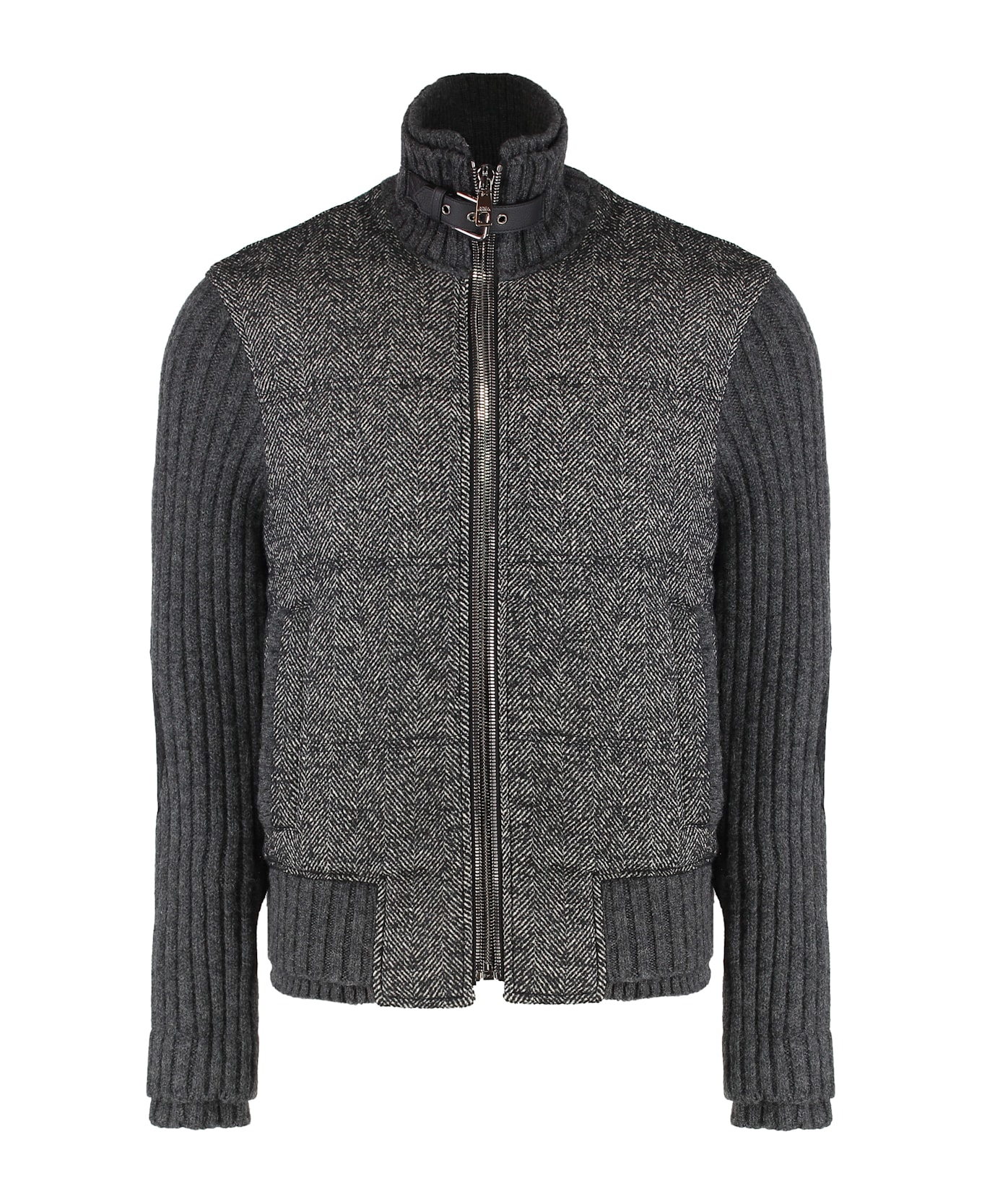 Dolce 
Gabbana Pied-de-poule Patterned Jacket In Knitwear - grey