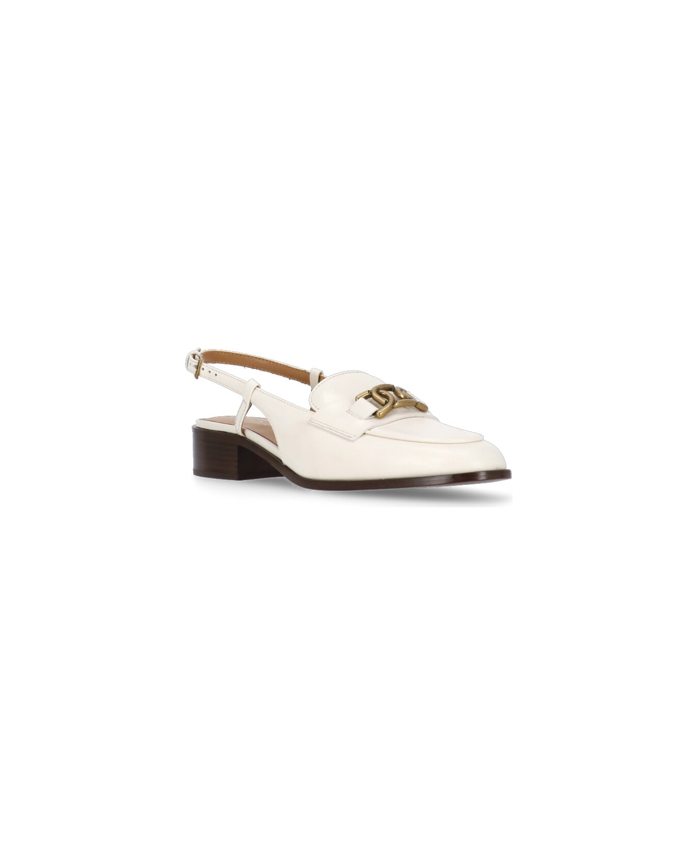 Tod's Leather Mules - White ハイヒール