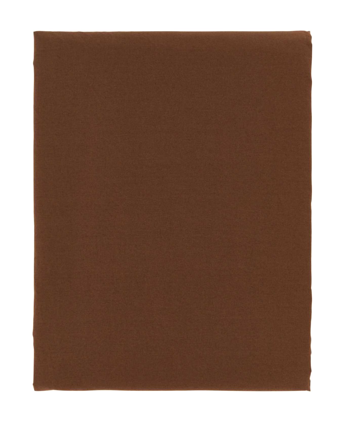 Tekla Chocolate Cotton Flat Sheet - COCOABROWN