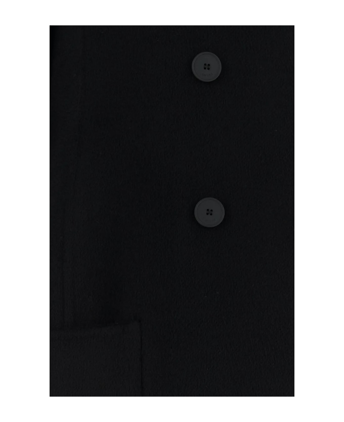 Lanvin Black Cashmere Coat - Black レインコート