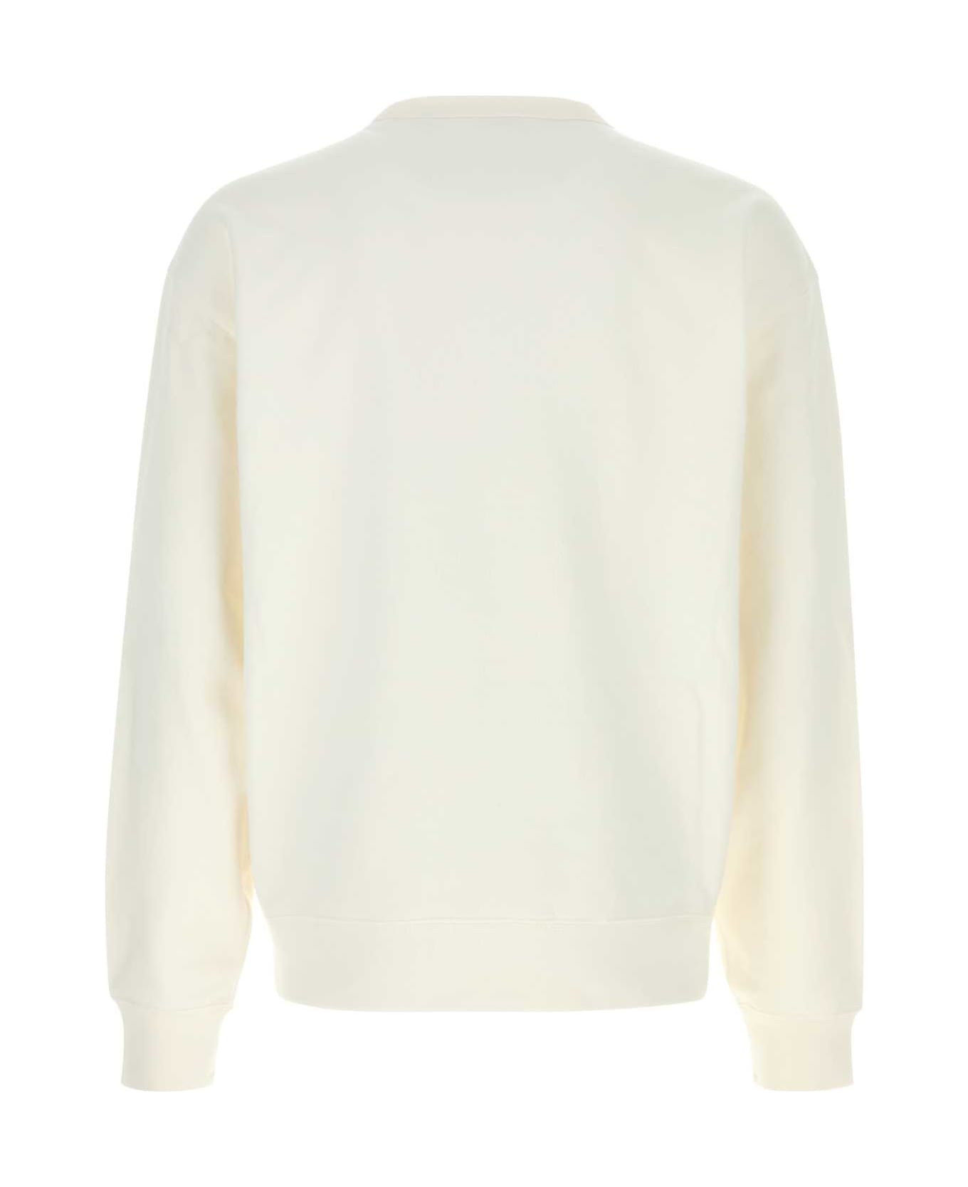 Burberry White Stretch Cotton Sweatshirt - CHALK