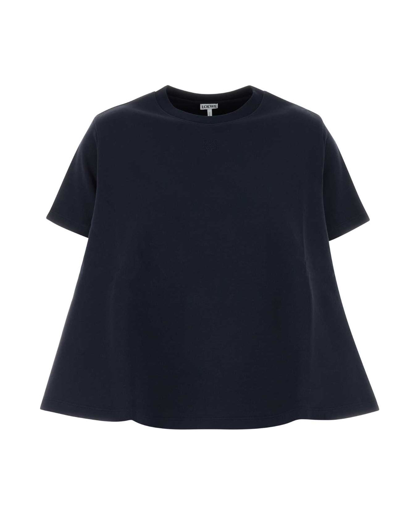 Loewe Midnight Blue Cotton Blend T-shirt - DARKNAVYBLUE