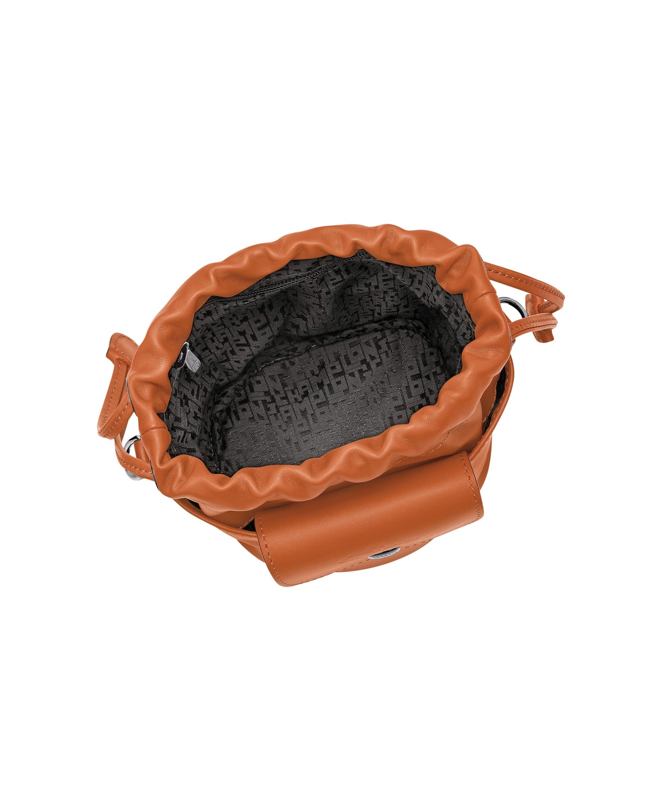 Longchamp 'le Pliage Xtra' Brown Crossbody Bag With Drawstring Closure And Adjustable And Removable Shoulder Strap In Leather Woman - Brown