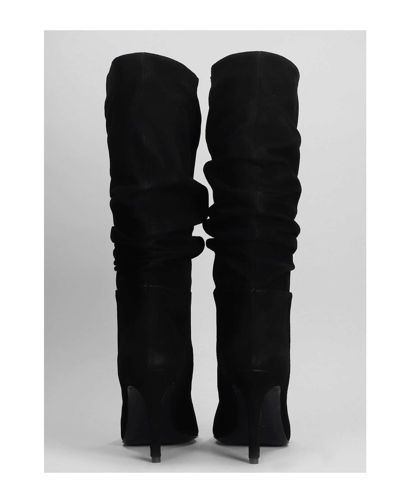 Via Roma 15 High Heels Boots In Black Suede | italist