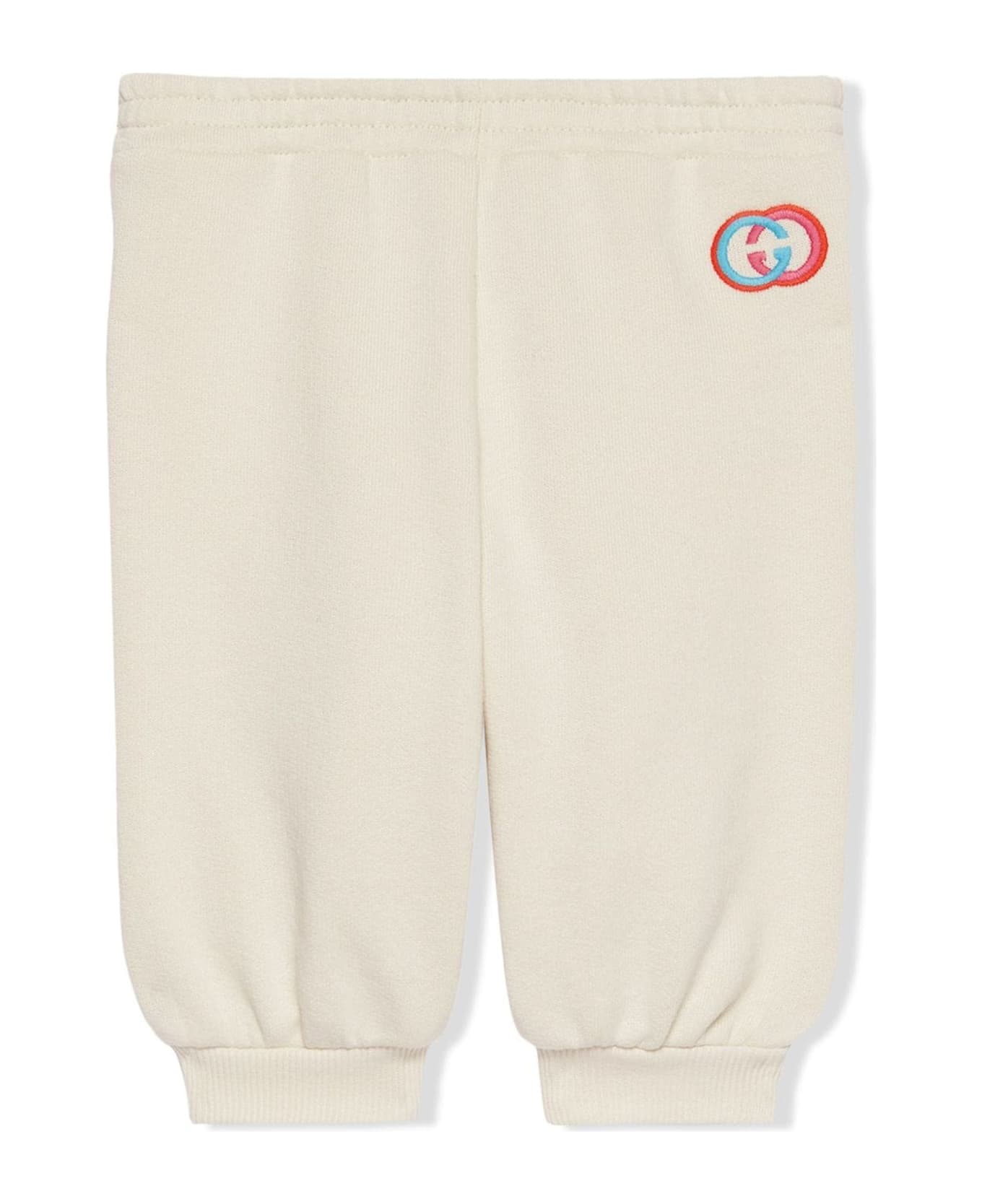 Gucci Baby Cotton Jogging Trousers - Panna