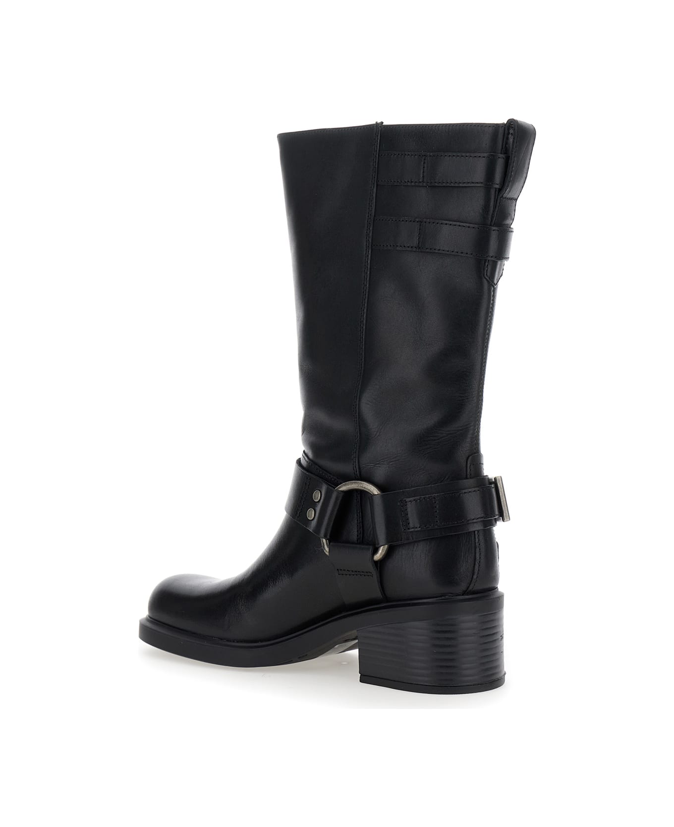 Vagabond 
daniella
 Black Ankle Boots With Buckles In Leather Woman - Black