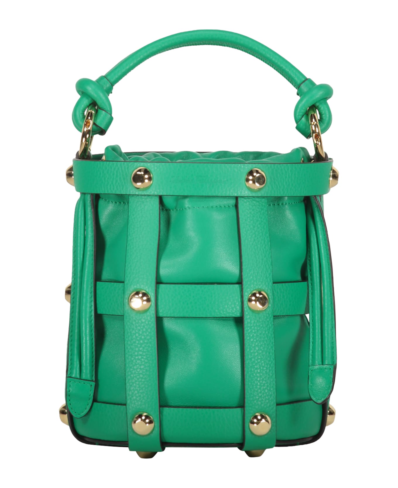 Ferragamo Leather Bucket Bag - green