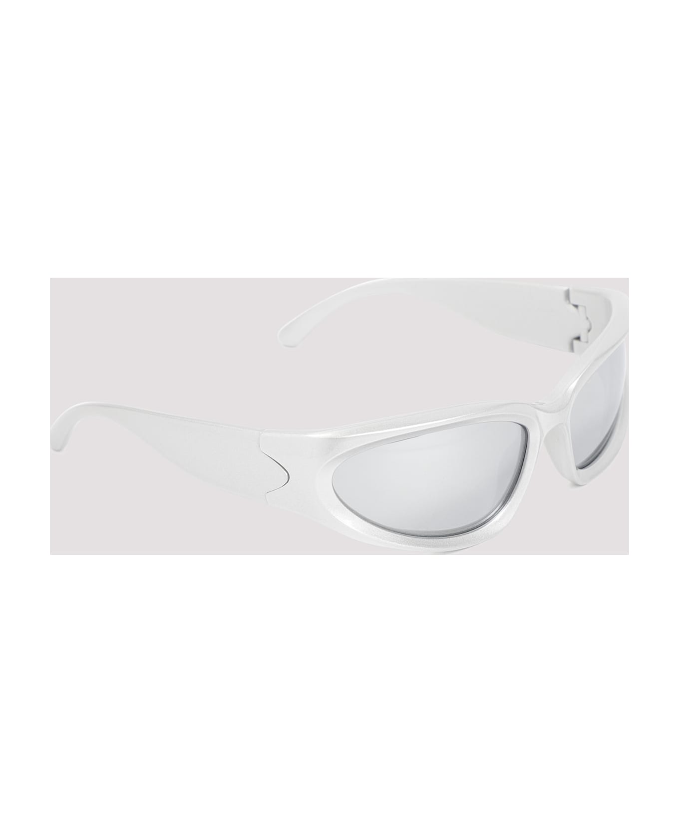 Balenciaga Swift Oval Sunglasses - Silver