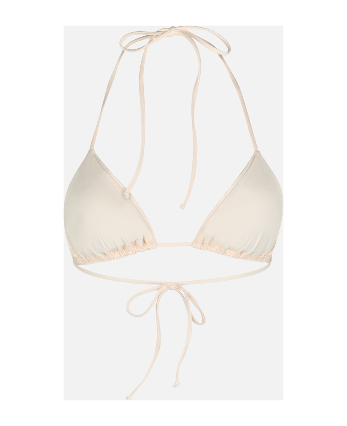 MC2 Saint Barth Woman Triangle Top Swimsuit Annabelle With Rhinestones - WHITE