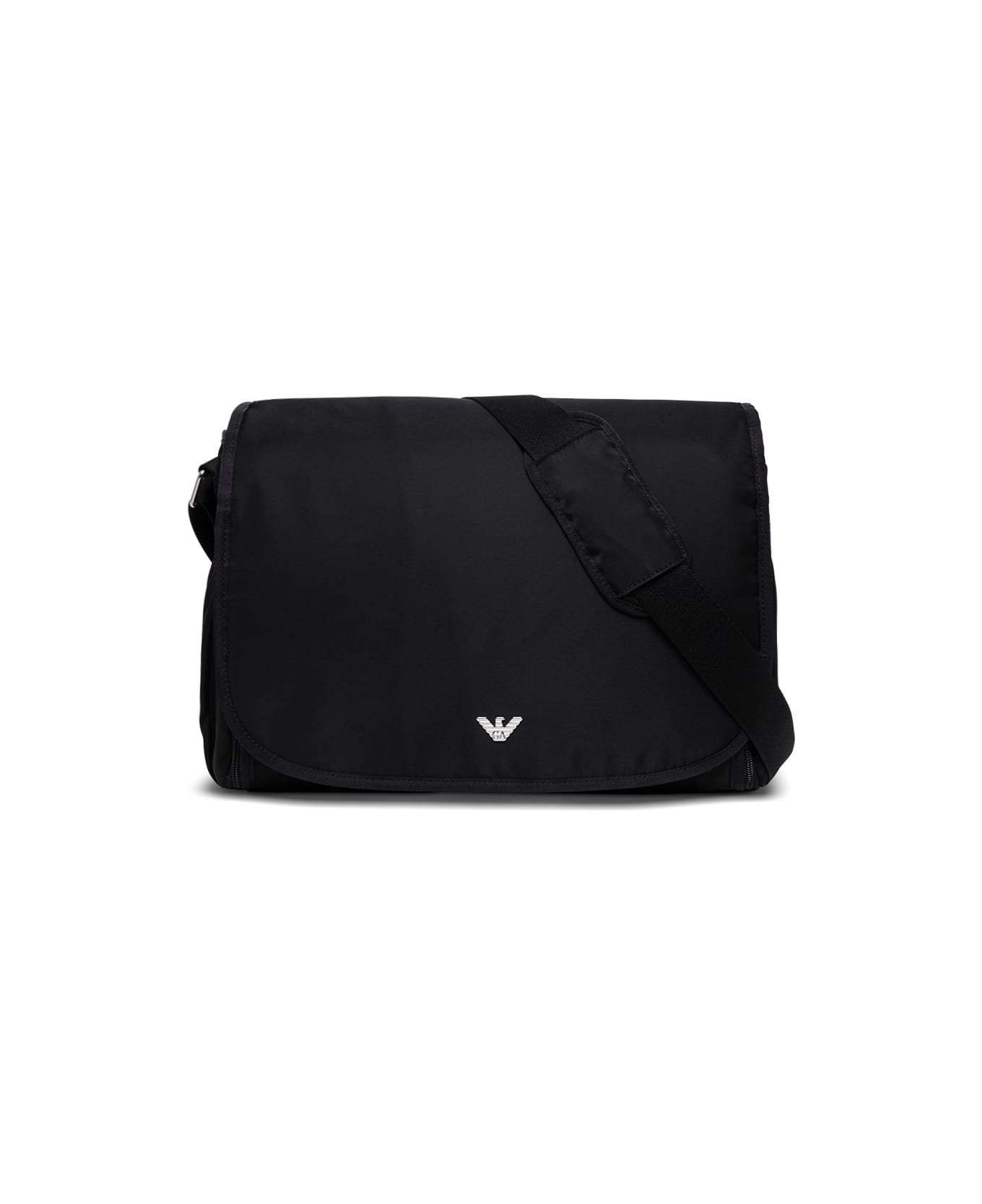 Emporio Armani Crossbody Mummy Bag In Black Nylon - Black