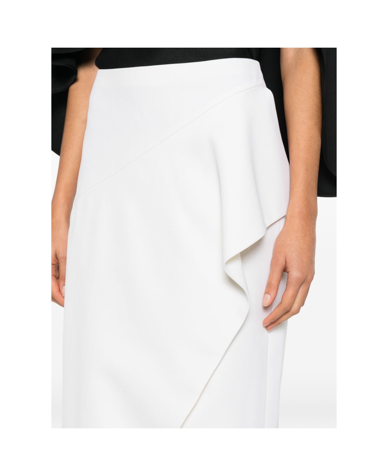 Khaite Jaia Wool Skirt - Beige