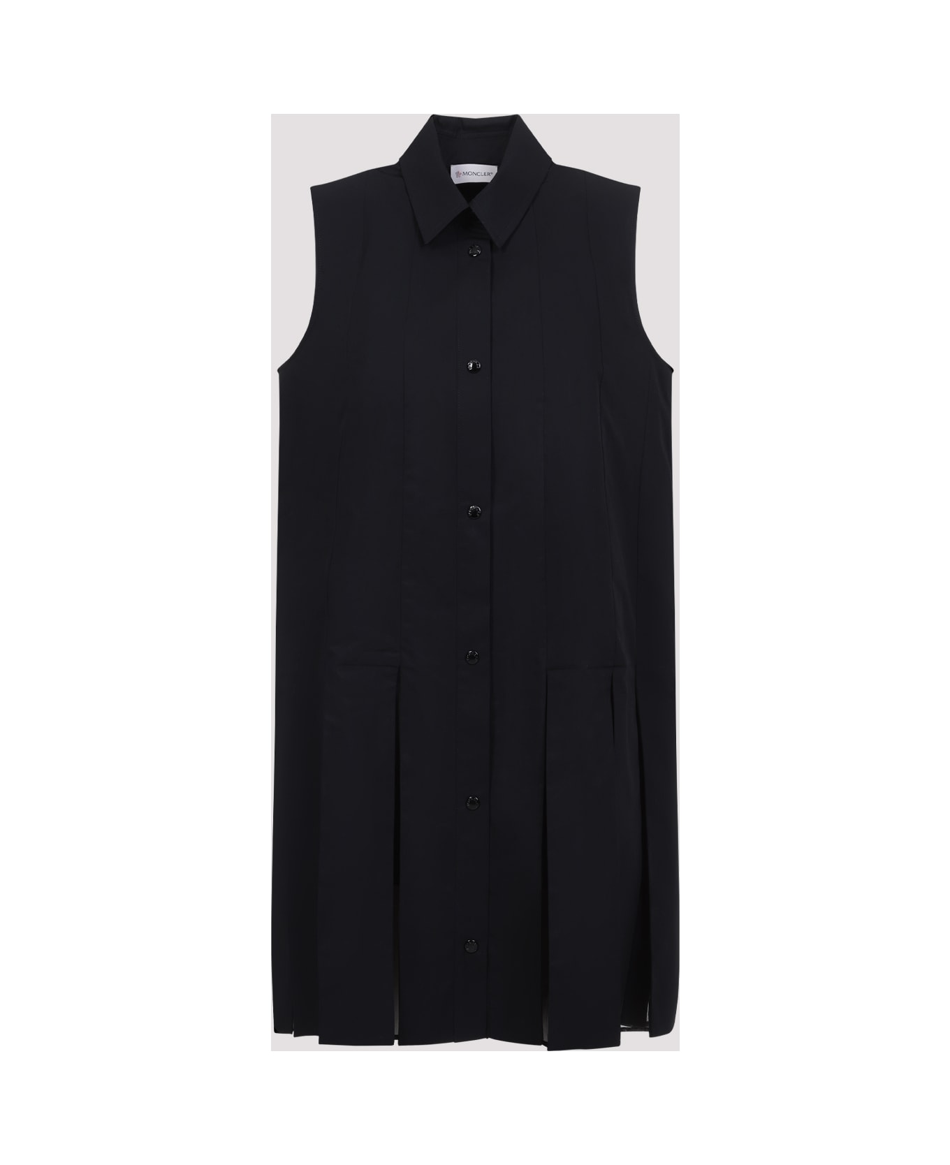Moncler Cotton Midi Dress - Black