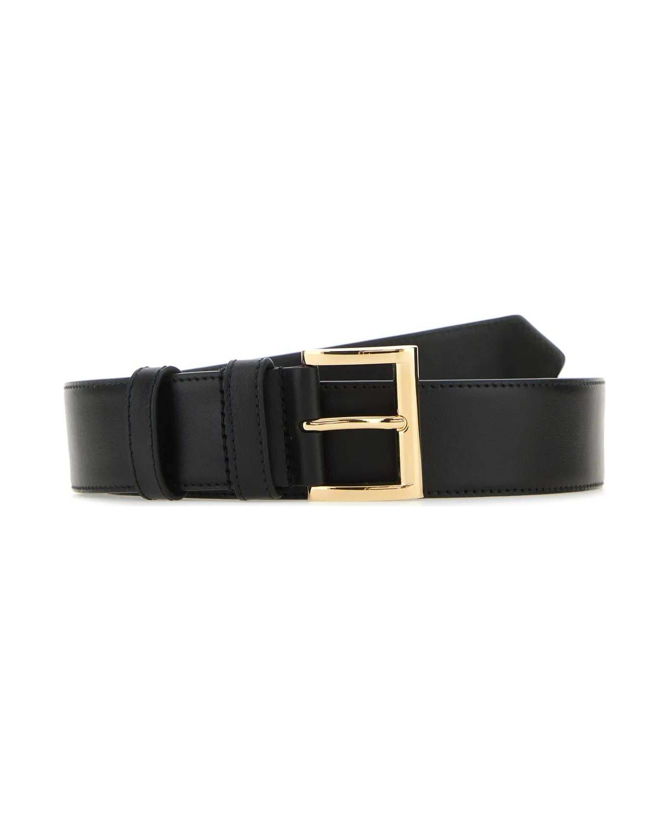 Prada Black Leather Belt - Nero 1 ベルト