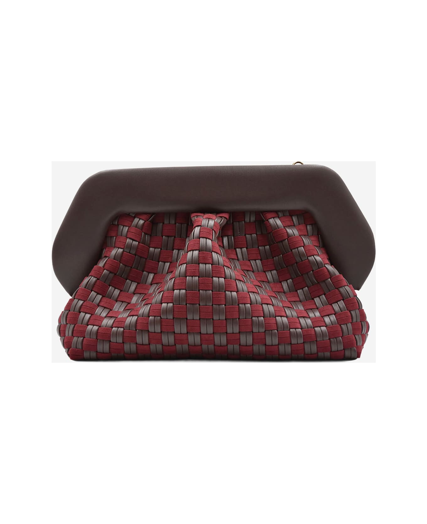 THEMOIRè Bios Trim Vegan Fabric Bag - Red