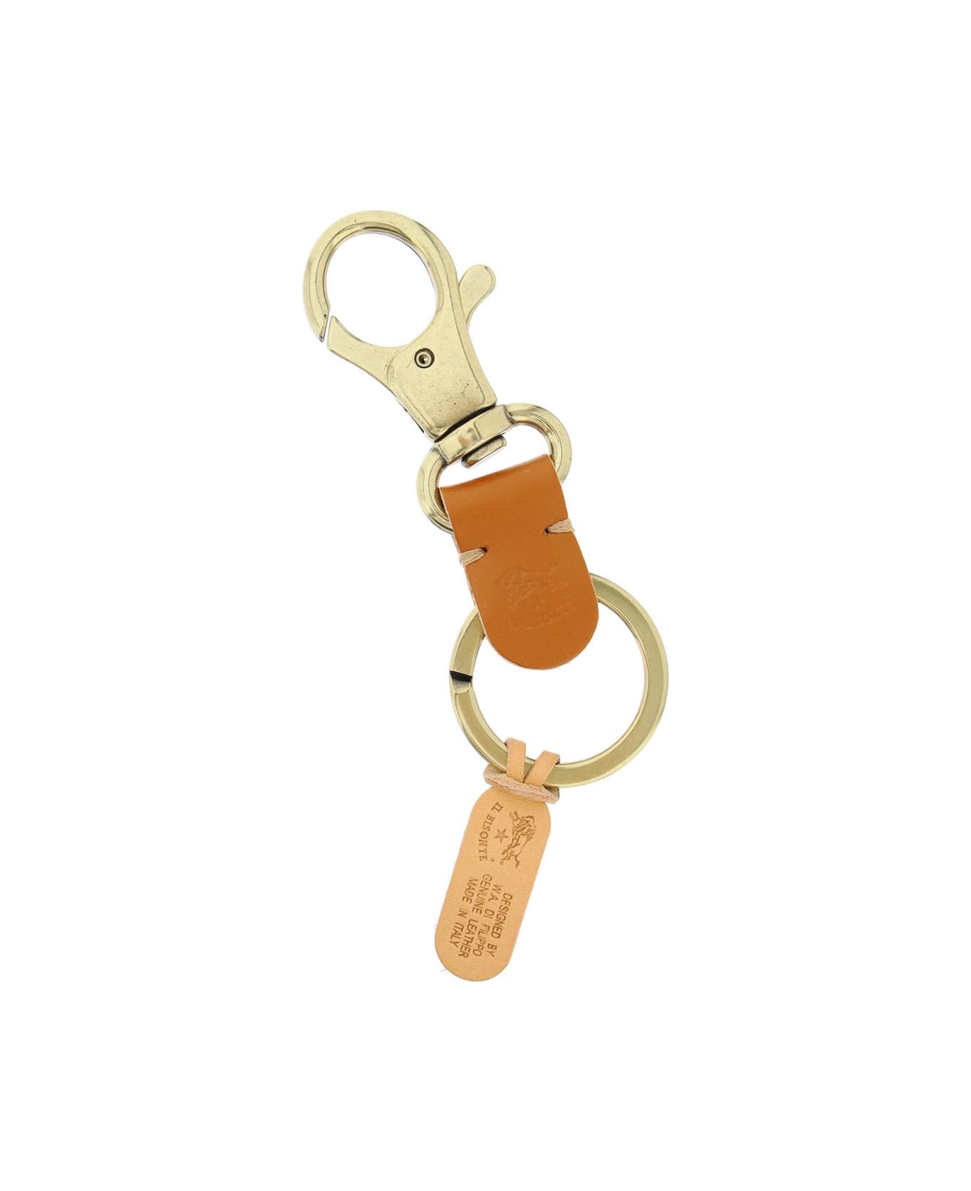 Il Bisonte Key Ring With Clasp - CARAMEL (Brown)