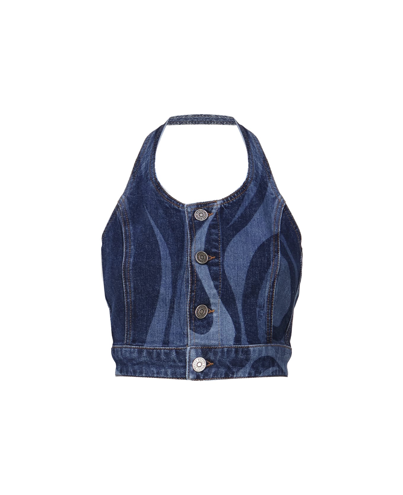 Pucci Denim Crop Top - Denim