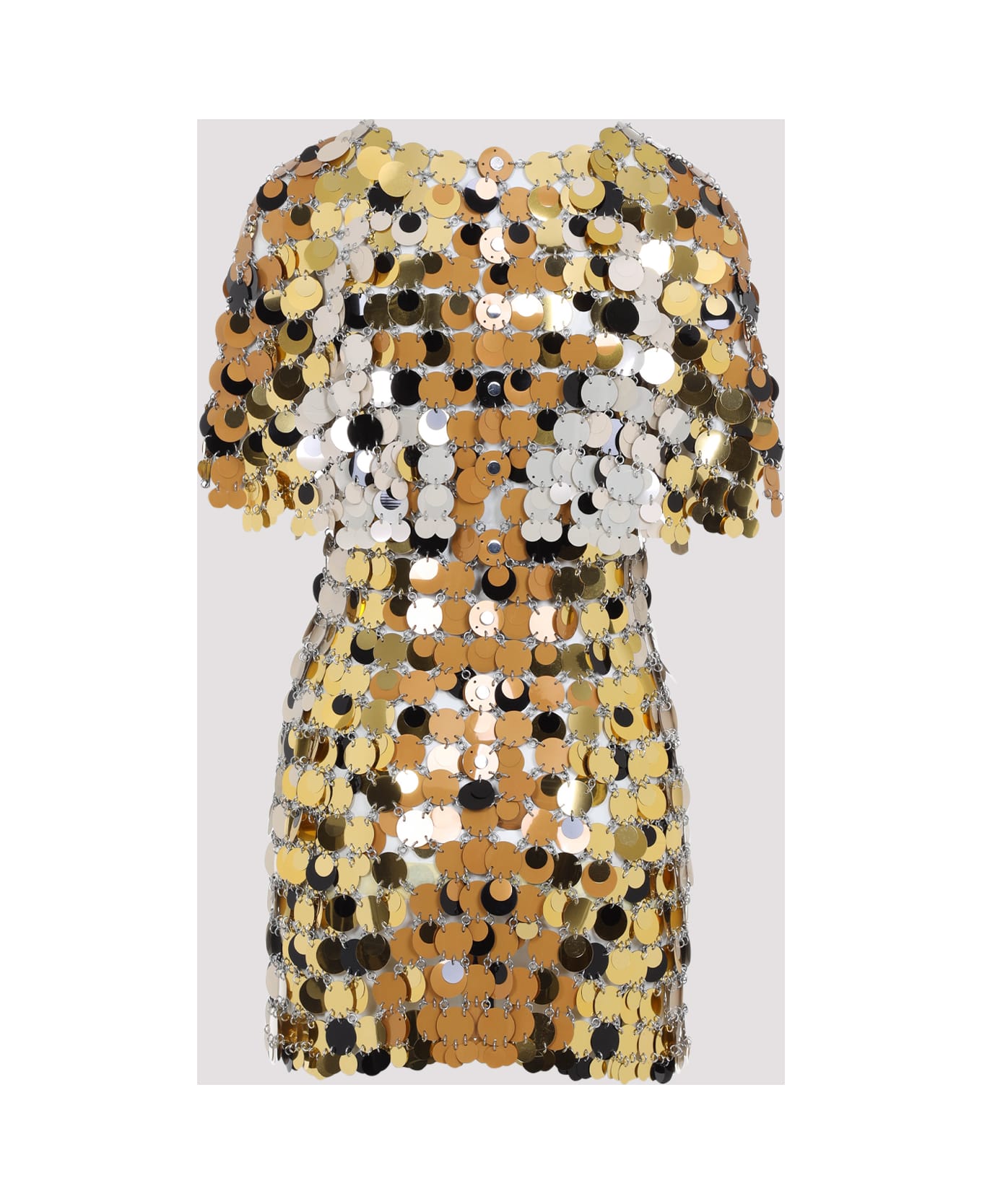 Paco Rabanne Polyester Mini Dress - GOLD