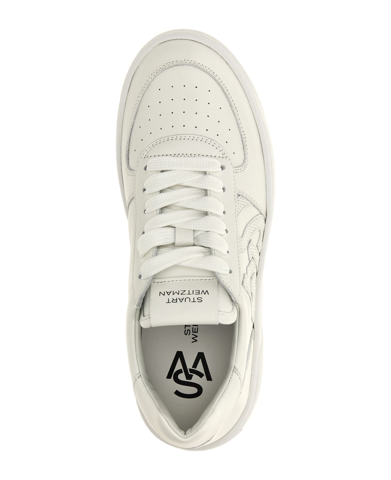 Stuart Weitzman 'courtside Monogram' Sneakers - White スニーカー