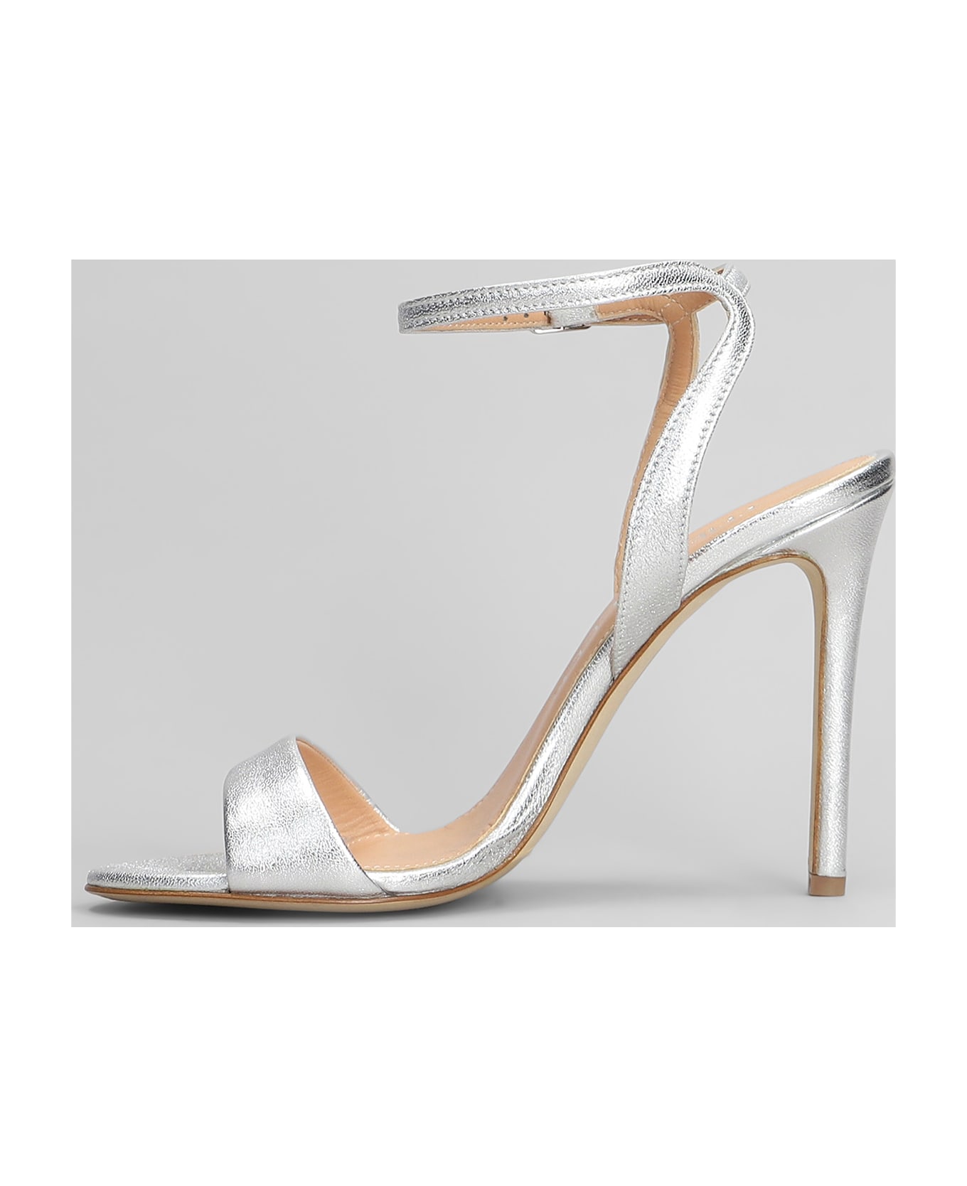 The Seller Sandals In Silver Leather - silver