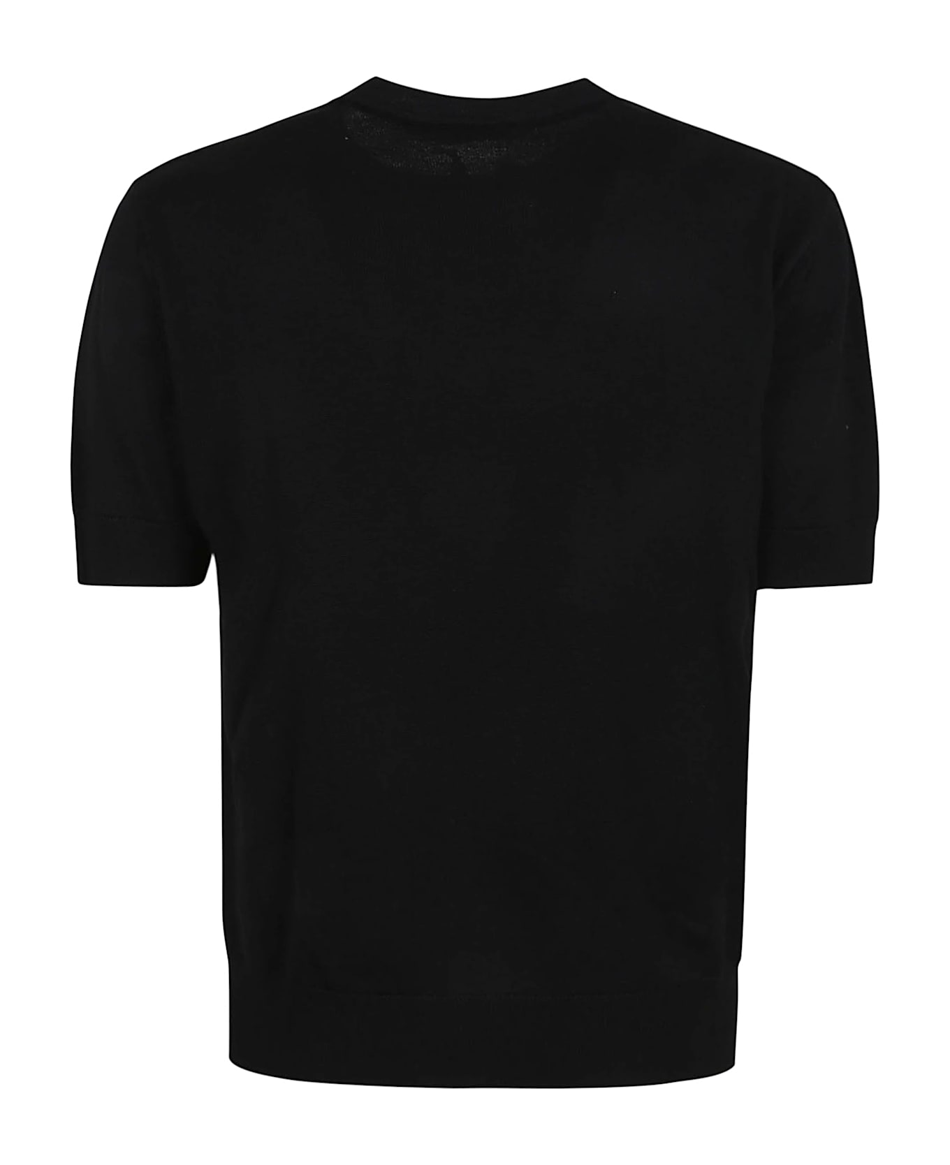 Balmain Couture Label Db Col Knit T-shirt - Pa Noir