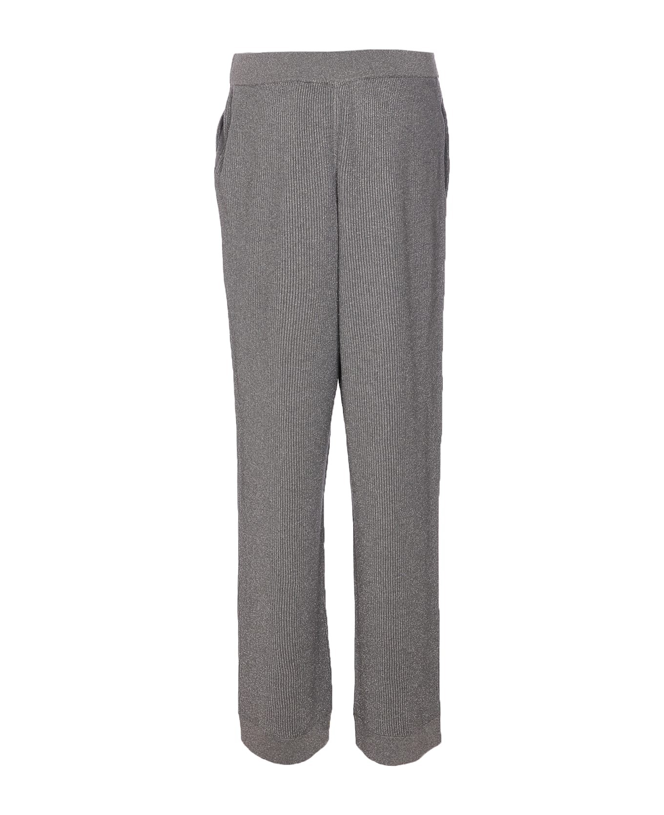 Brunello Cucinelli Vanise
 Sparkling Knitted Trousers In English Rib