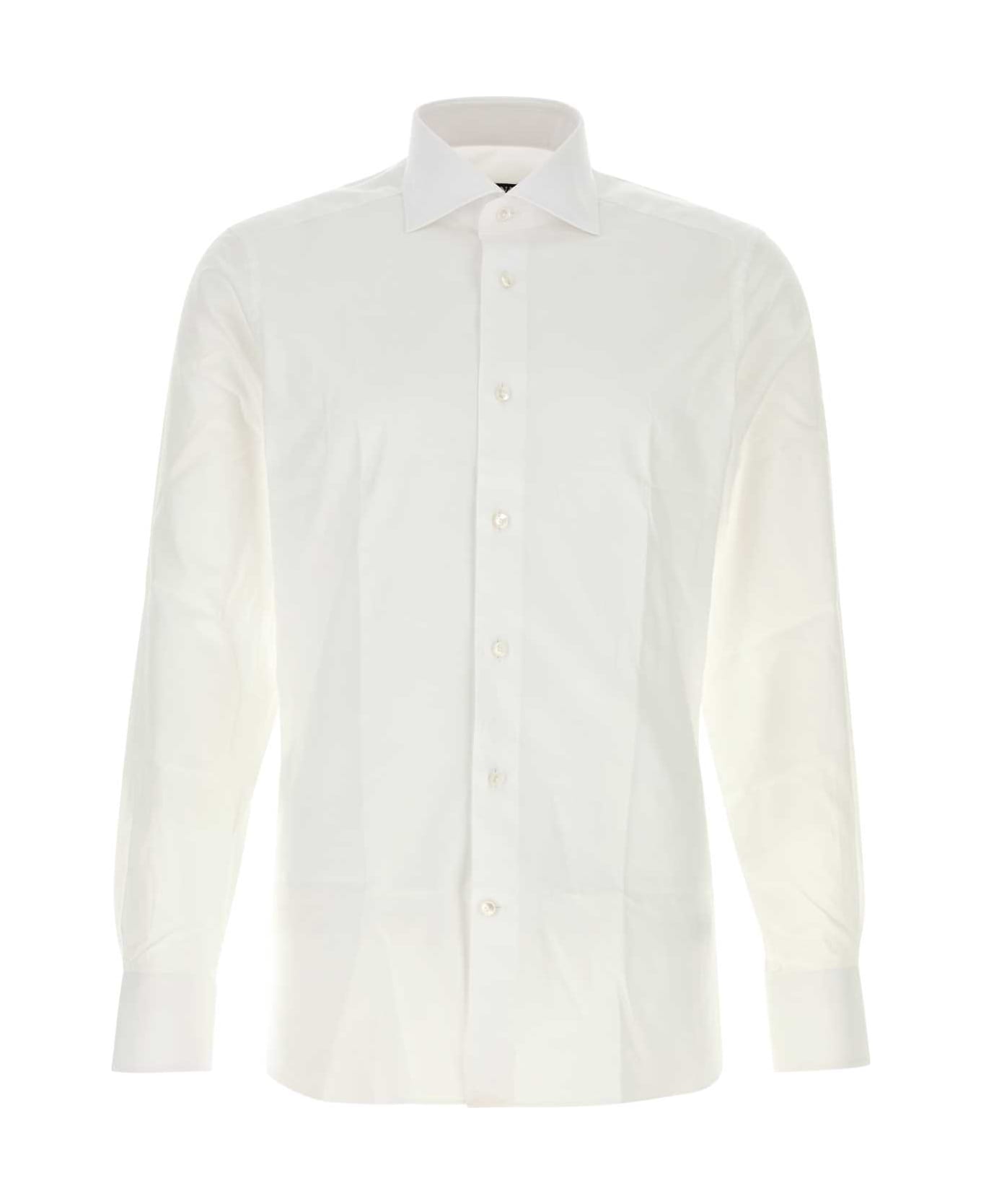 Zegna White Piquet Shirt - G