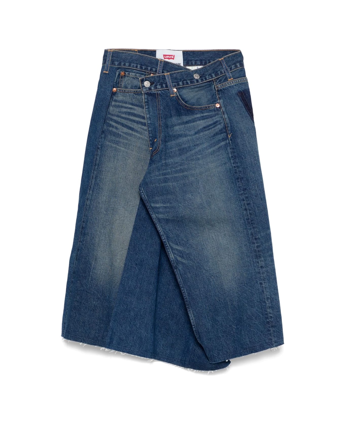 Junya Watanabe Denim Asymmetric Skirt - Blue