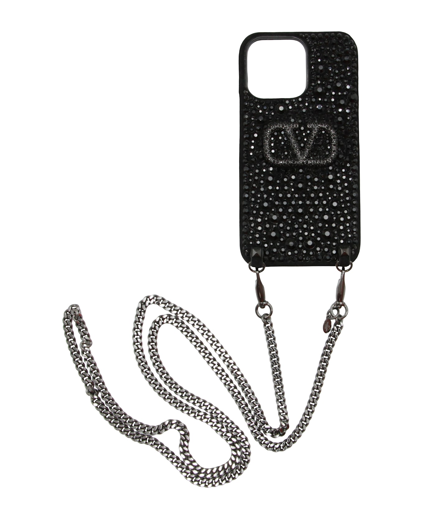 Valentino Garavani Iphone 13pro Black Minimalist Cover In High Quality - black