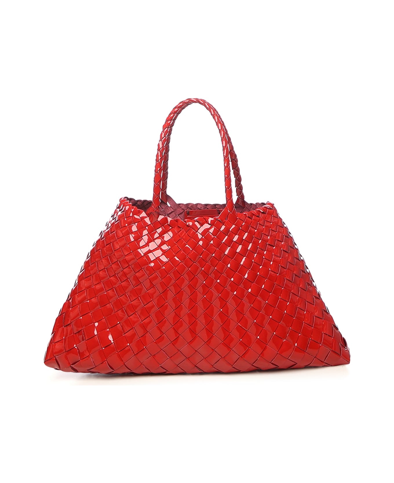 Dragon Diffusion "santa Croce Small" Leather Bag - PATENT RED