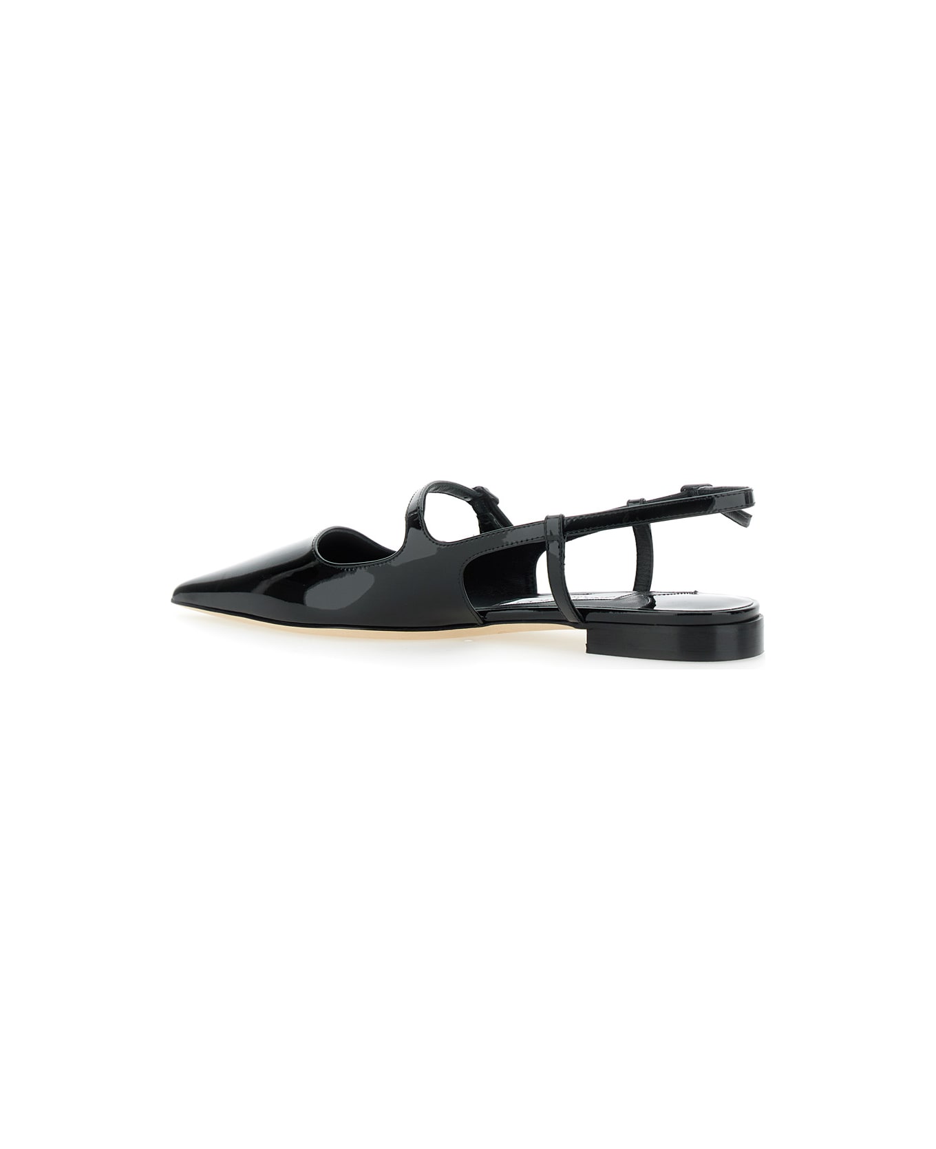 Jimmy Choo 
didi Flat
 Black Ballerinas With Shiny Finish In Leather Woman - Black