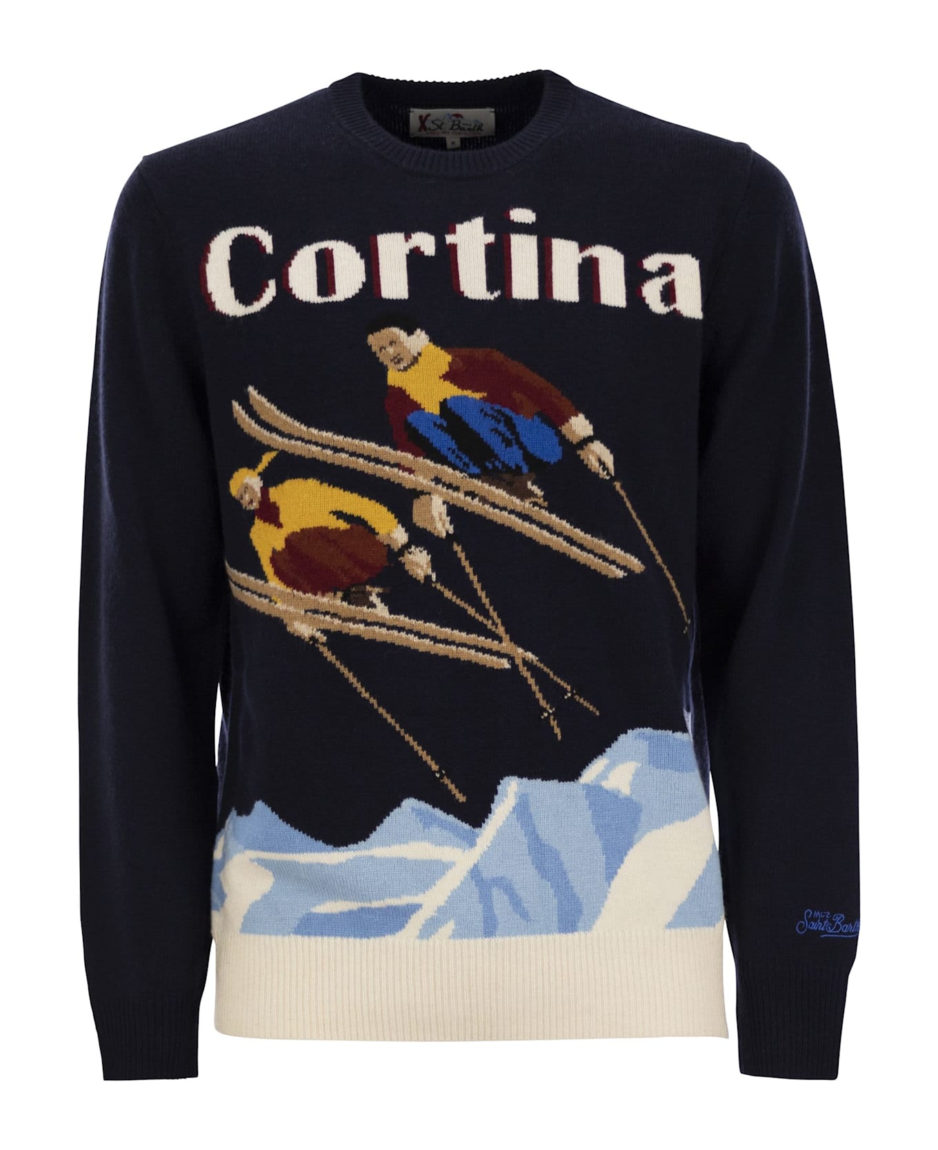 MC2 Saint Barth Cortina Wool And Cashmere Blend Jumper - Navy