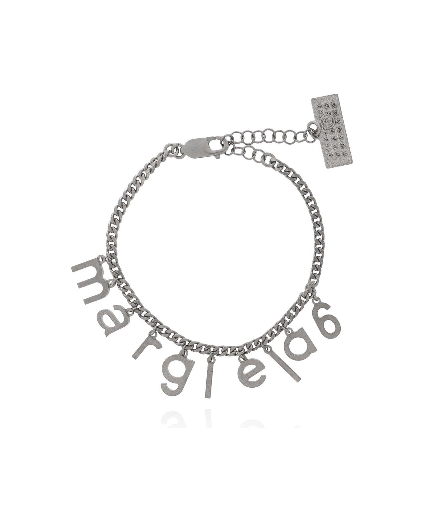 ◆MM6 Maison Margiela◆ Minimal Logo ブレスレット MM6 Maison Margiela Minimal Logo ID Tag curb bracelet