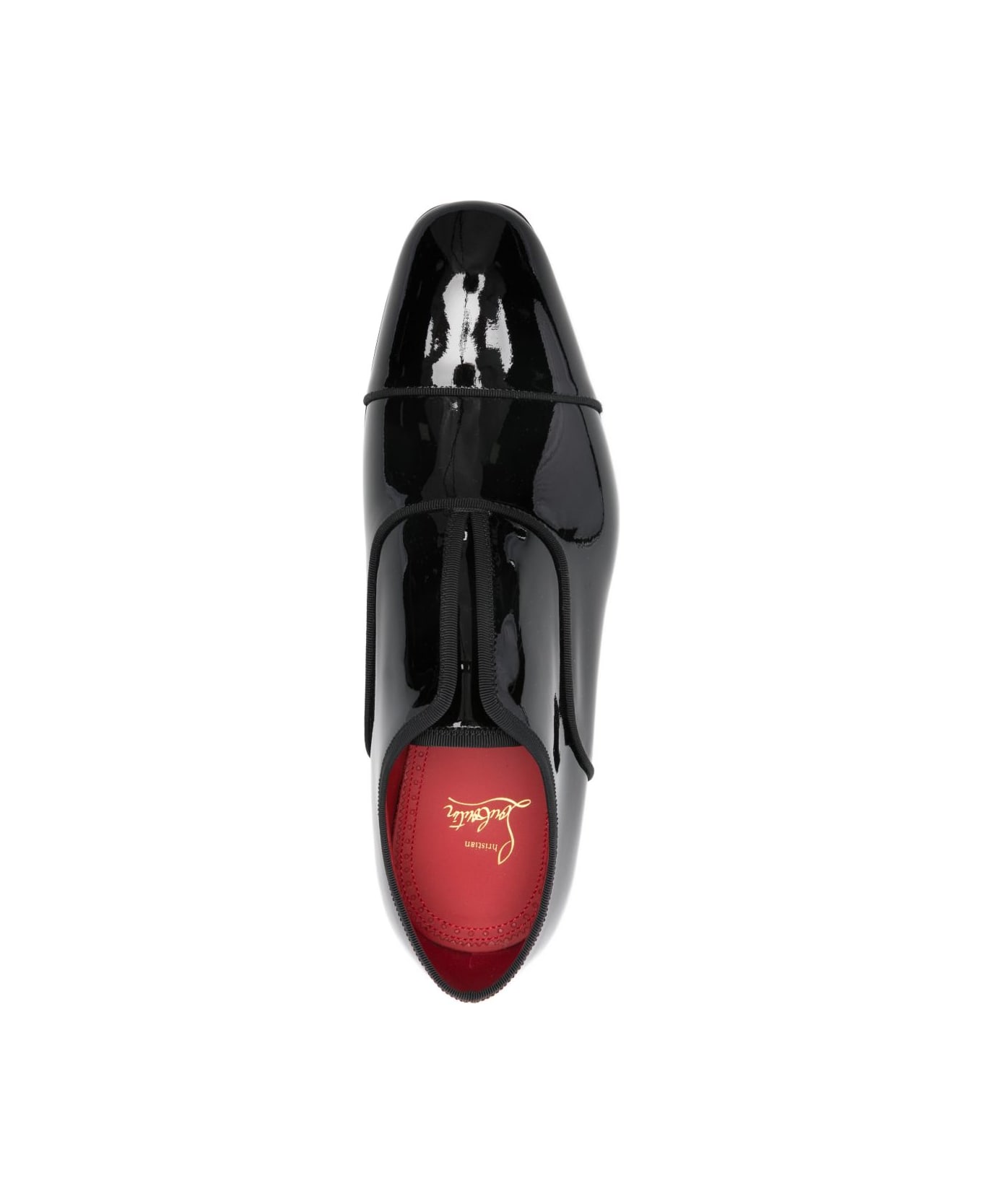 Christian Louboutin Alphamale Rocks Patent Leather Oxfords - Black
