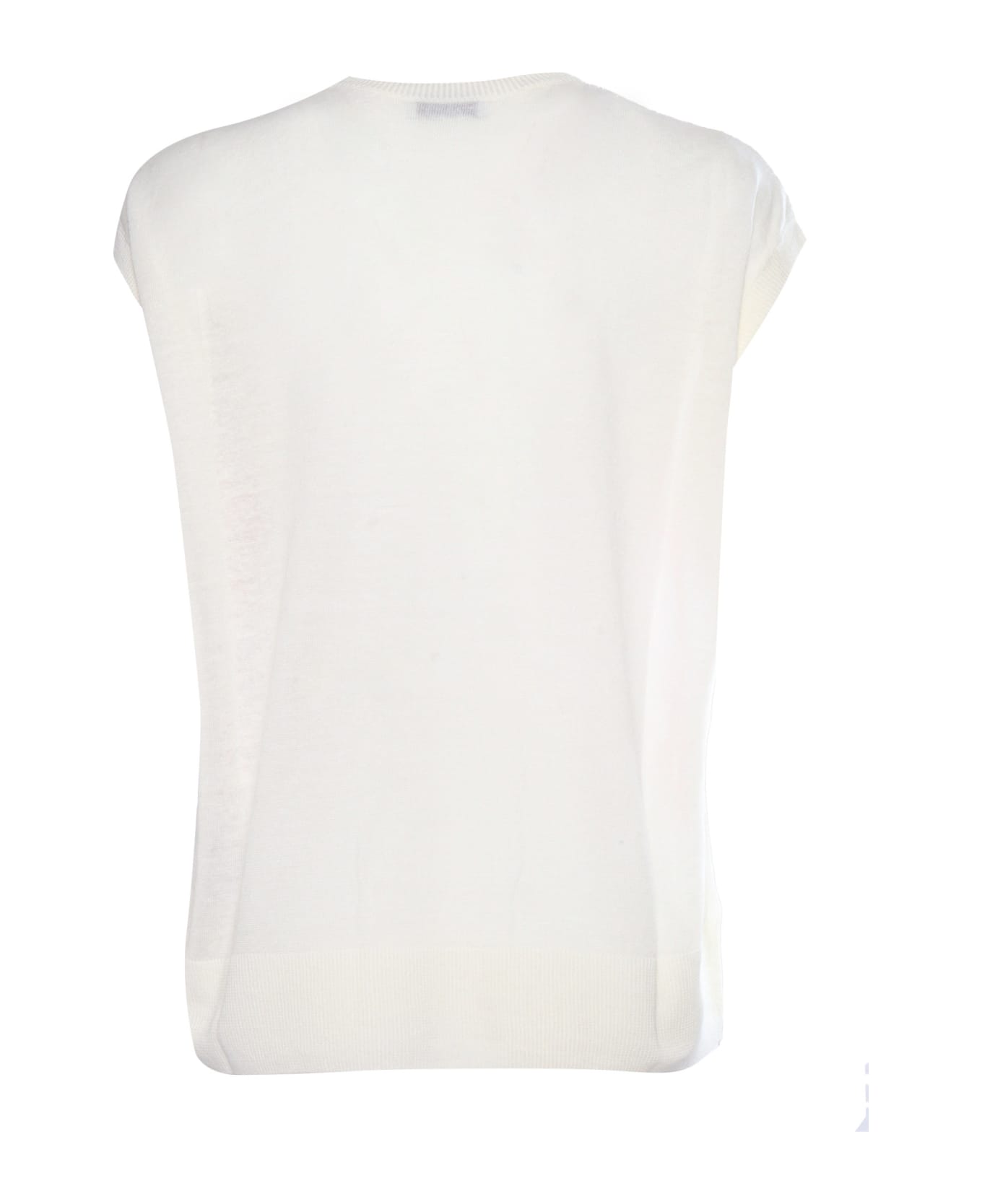 Ballantyne Knitted Vest - WHITE